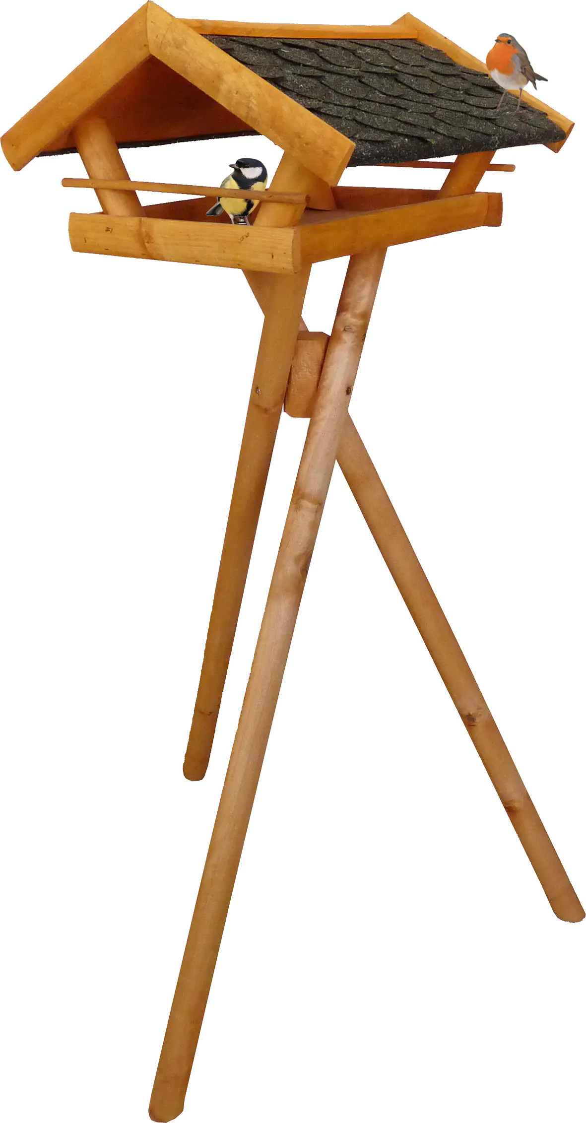 4251139103094_01 Vogelhaus Obertauern inkl. Ständer 48 x 26 x 51 cm braun