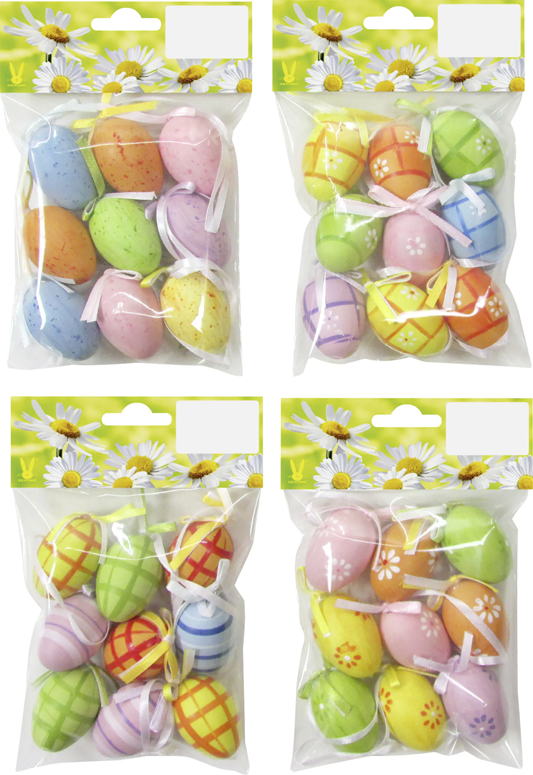 Ostereier zum Hängen Kunststoff 4 cm 9 Stück bunt