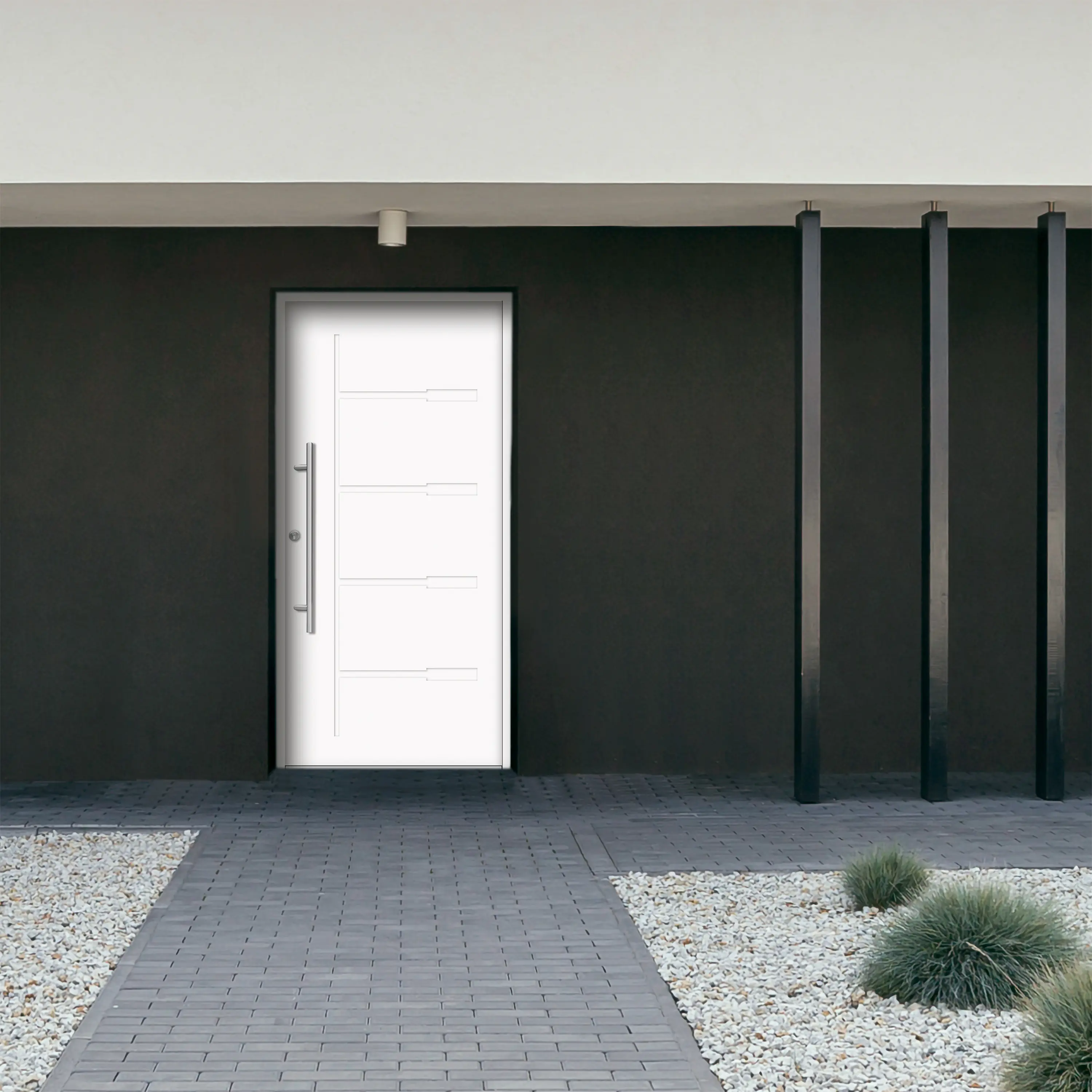 Splendoor Haustür Passivedoor Premium H1 Weiß DIN Links 110 x 210 cm