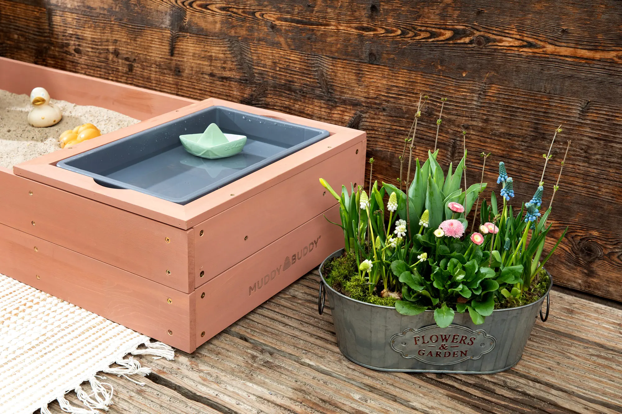 MUDDY BUDDY® Sandkasten Space Saver puderrosa