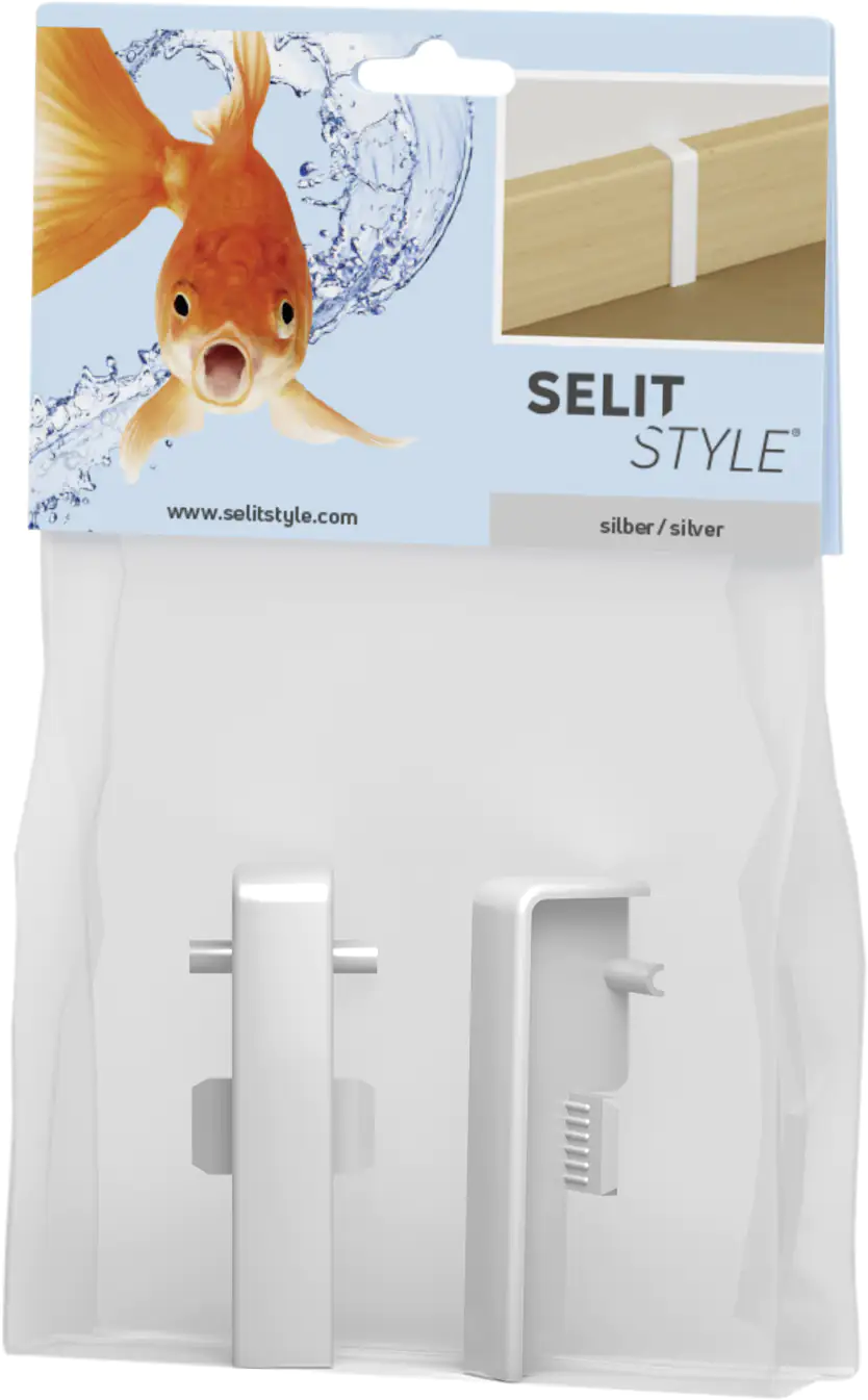SELITSTYLE Sockelleiste-Verbinder silber Höhe 50 mm 2 Stück