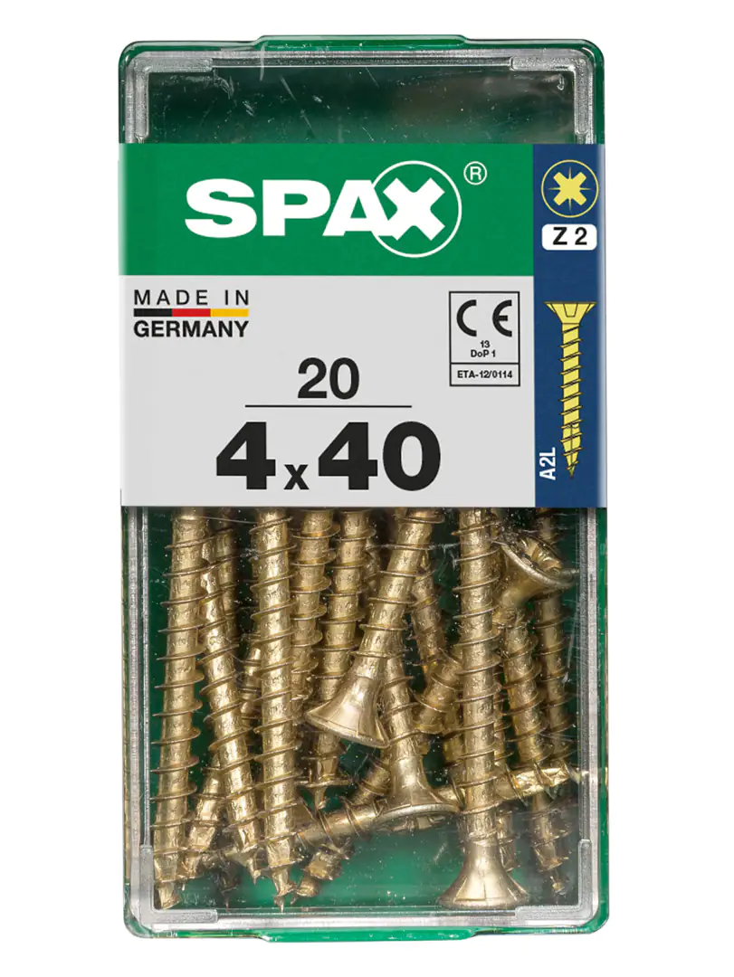 Spax Universalschrauben 4.0 x 40 mm PZ 2 - 20 Stk.