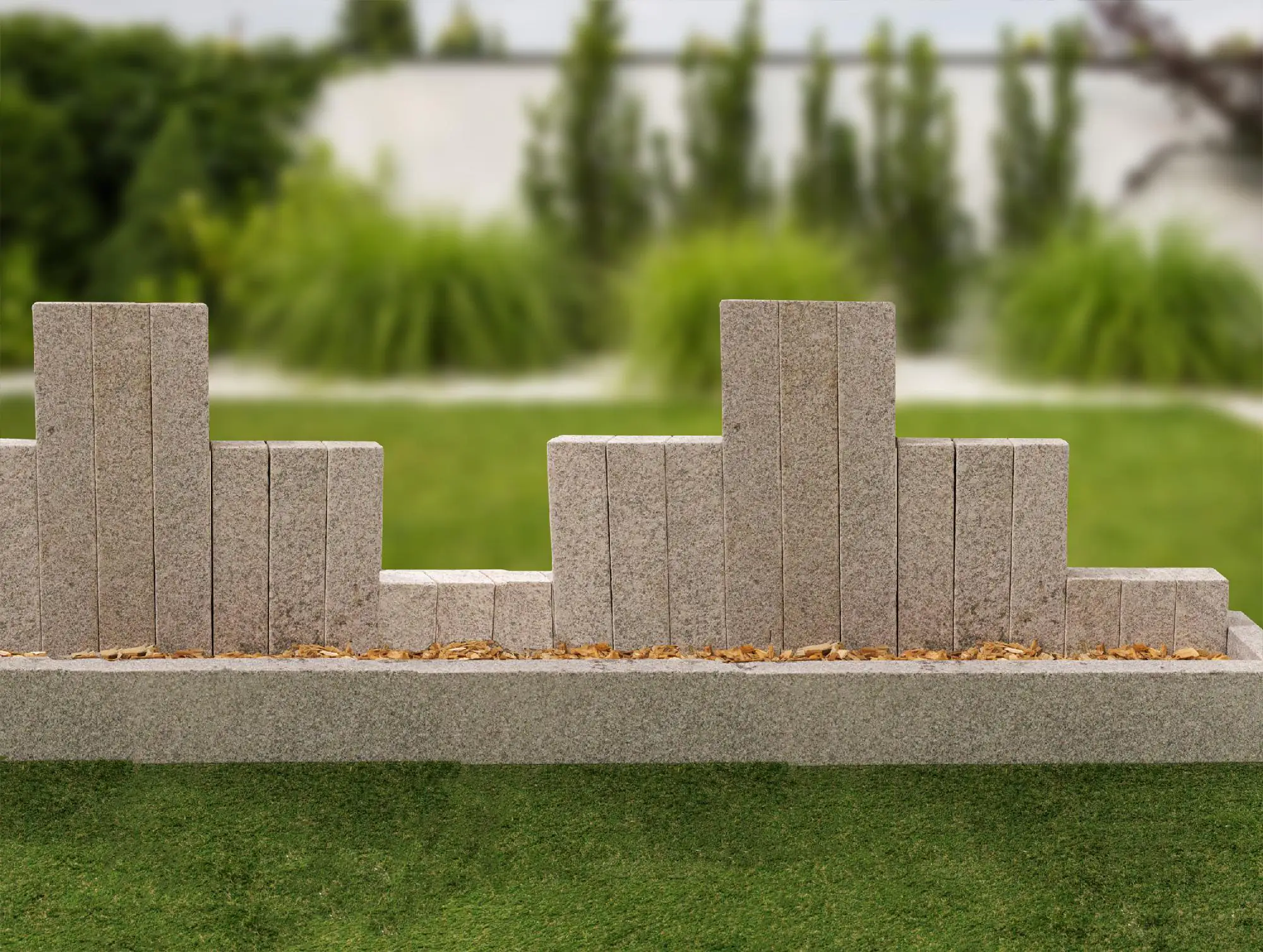 TrendLine Palisade Granit 50 x 10 x 10 cm grau geflammt TrendLine Palisade Granit 50 x 10 x 10 cm grau geflammt