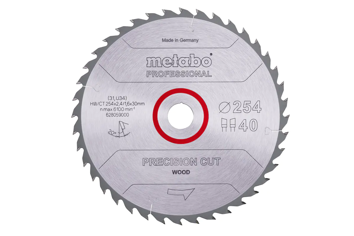 Metabo Kreissägeblatt precision cut wood-professional Ø 254 mm Bohrung Ø 30 mm Metabo Kreissägeblatt precision cut wood-professional Ø 254 mm Bohrung Ø 30 mm