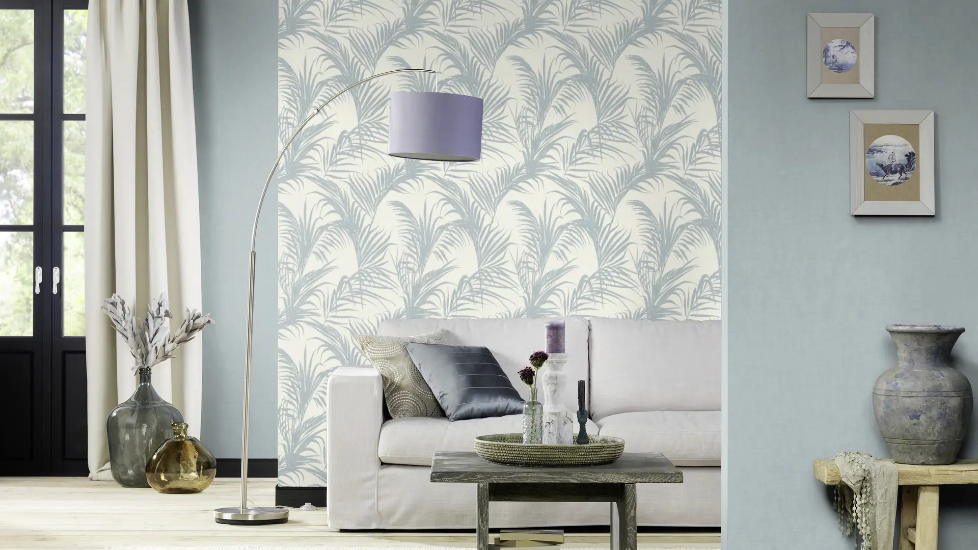 Rasch Vliestapete Deco Style Palmblätter türkis 10,05 x 0,53 m