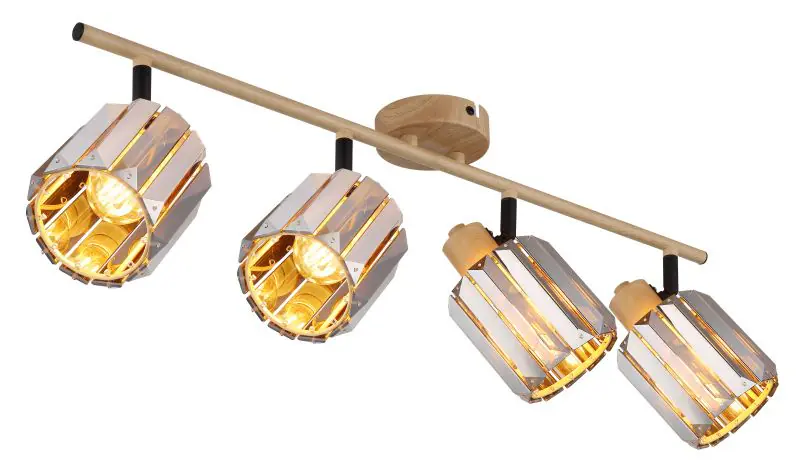 Globo Deckenstrahler Run 64 cm holzoptik