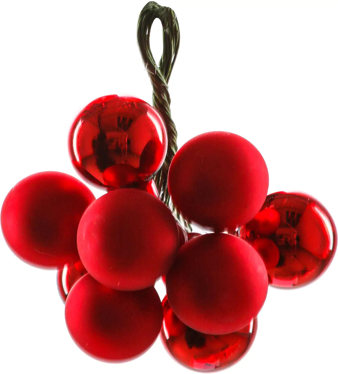 TrendLine Weihnachtskugeln aus Glas auf Draht Ø 2 cm rot 10 Stück