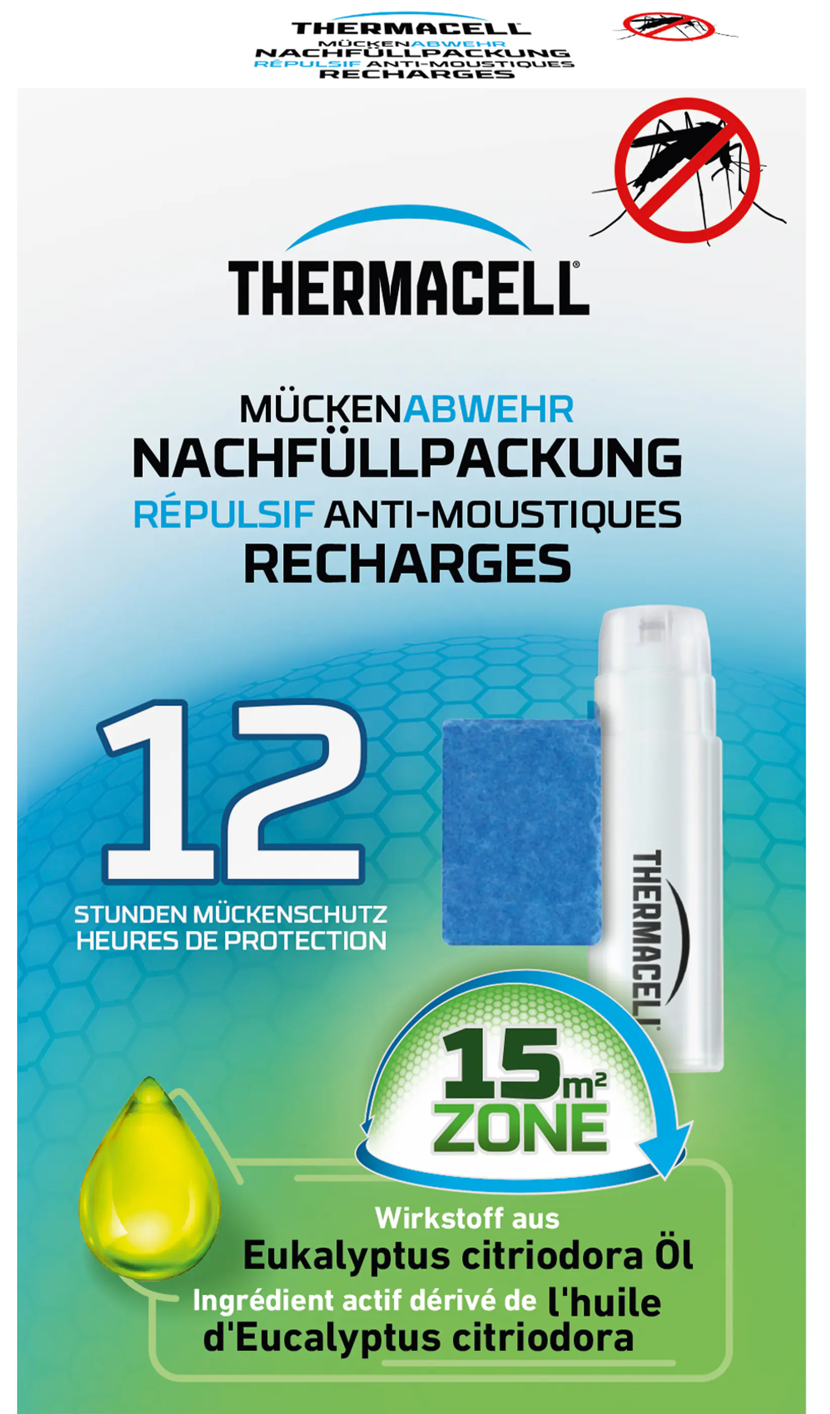 Thermacell Mückenabwehr Nachfüllpackung 12 Stunden 1 Stück mit natürlichem Wirkstoff