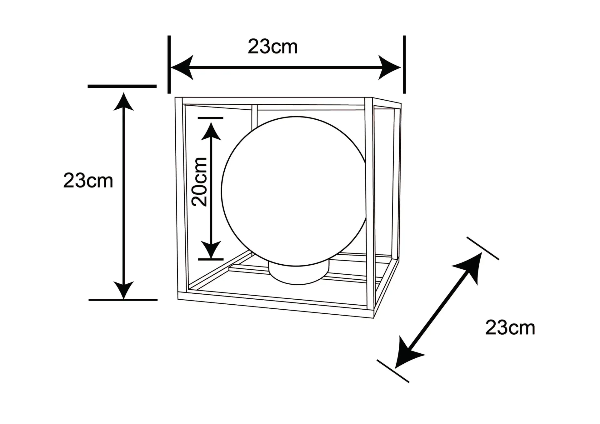 Globo LED Solar-Tischleuchte Metall Rauchglas 23cm