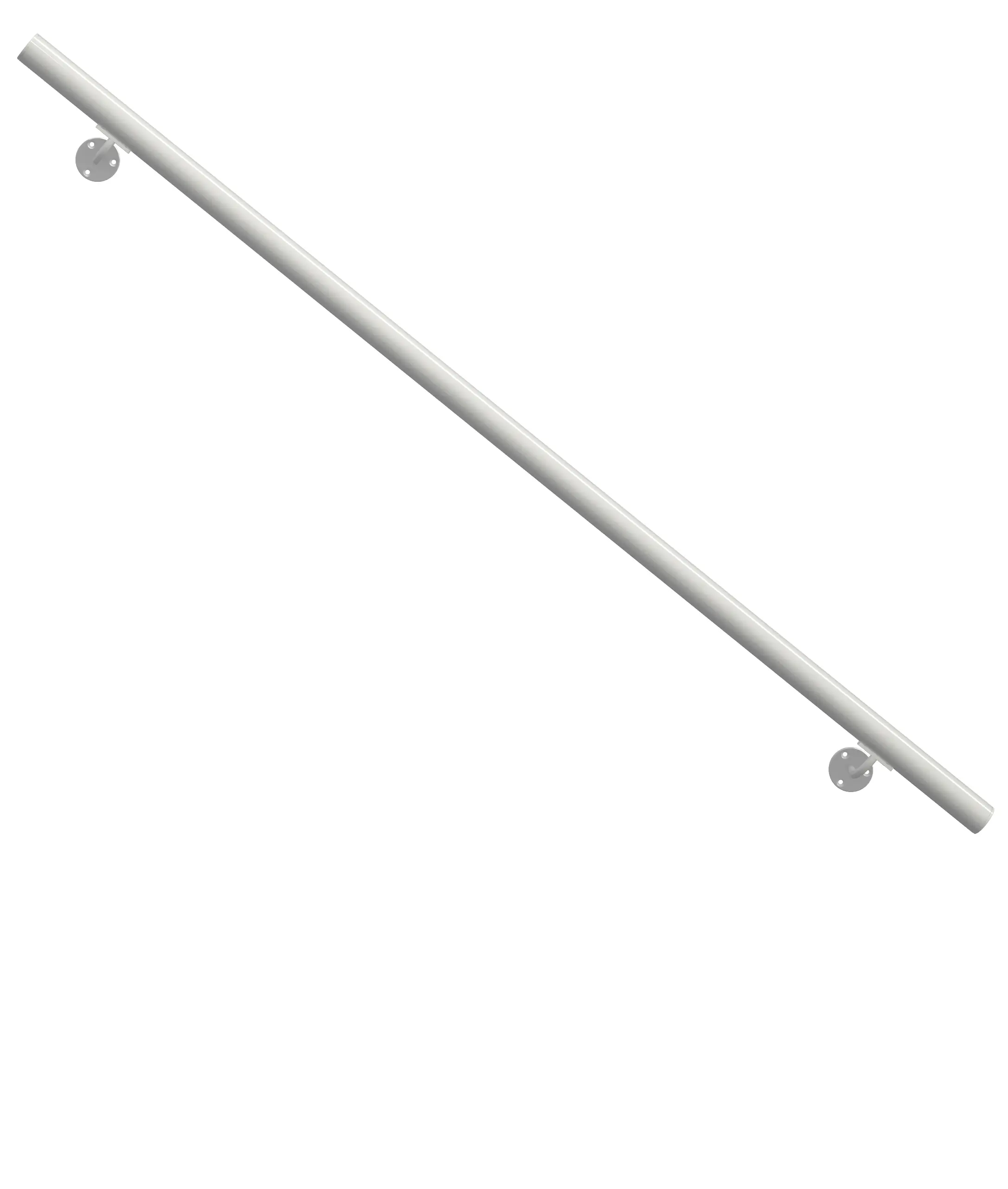 DOLLE Handlauf-Set Aluminium weiß, 150 cm, Ø 40 mm