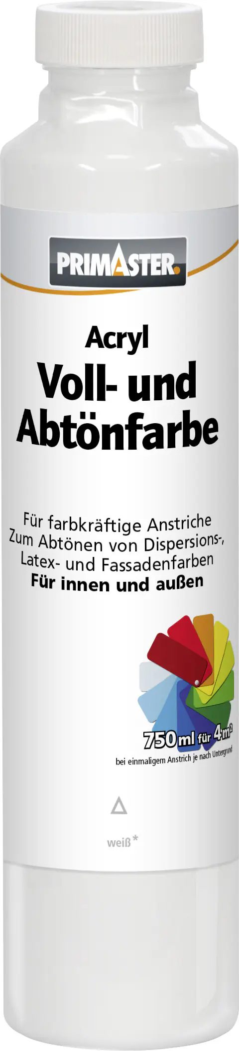Primaster Voll- und Abtönfarbe 750 ml weiß matt