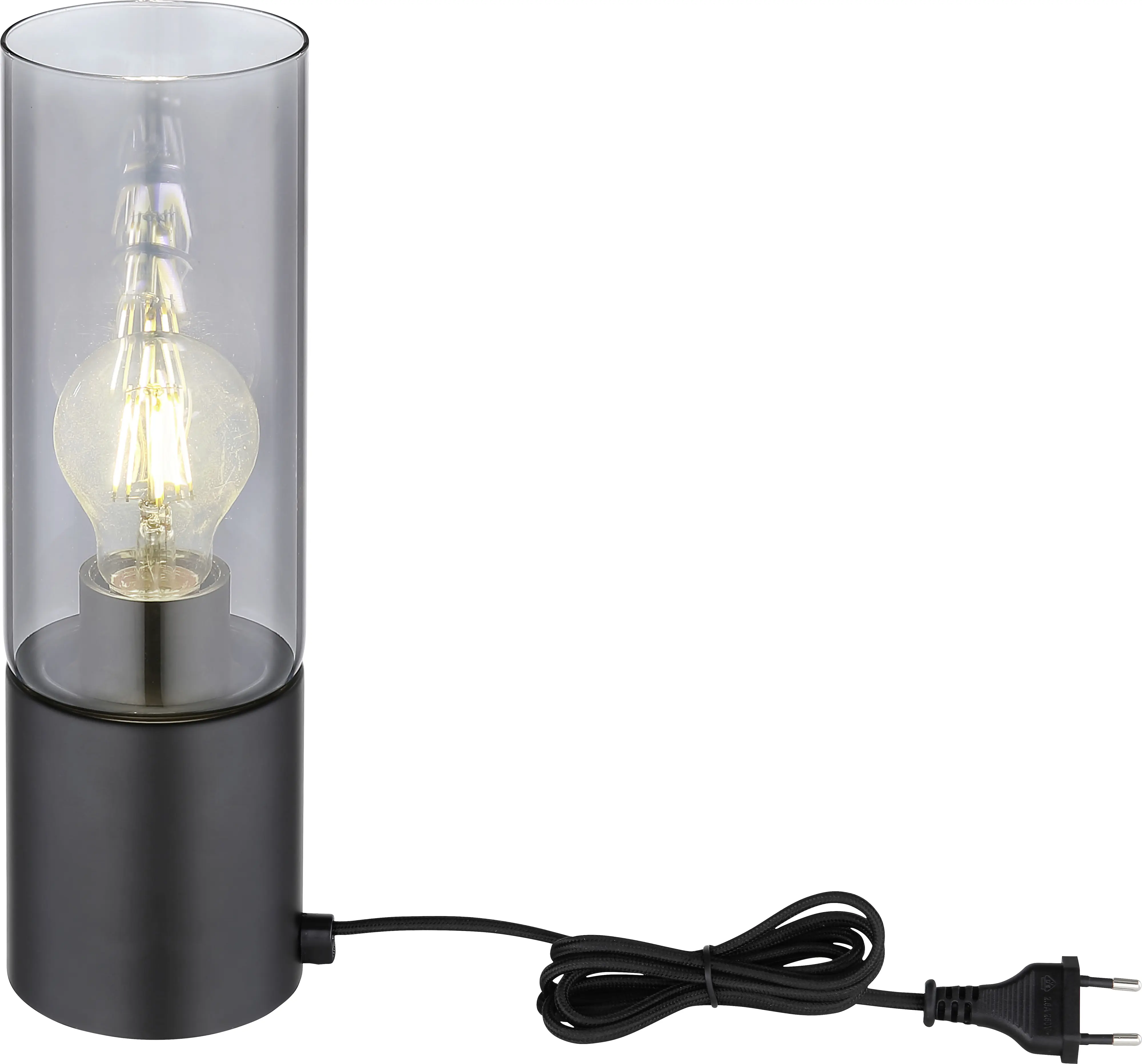Globo Tischleuchte Annika schwarz 30 x 9 cm dimmbar