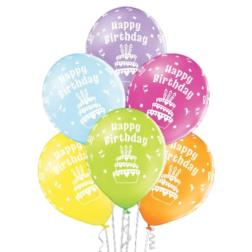 Luftballons Happy Birthday Torte Latex bunt 10 Stück Luftballons Happy Birthday Torte Latex bunt 10 Stück
