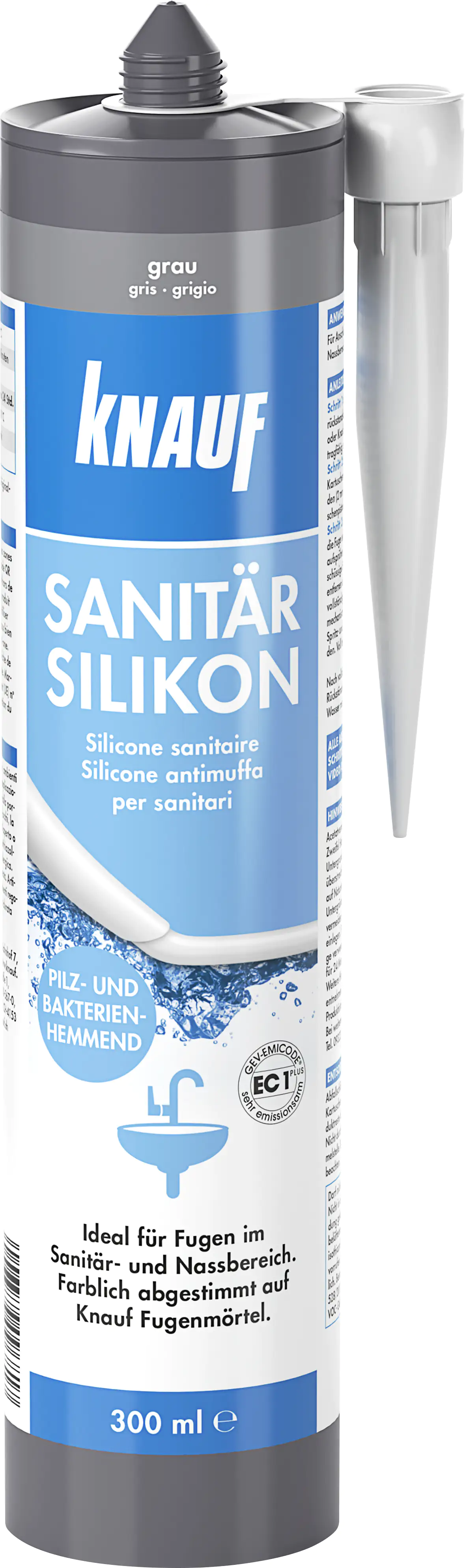 Knauf Sanitär Silikon grau 300 ml Knauf Sanitär Silikon grau 300 ml
