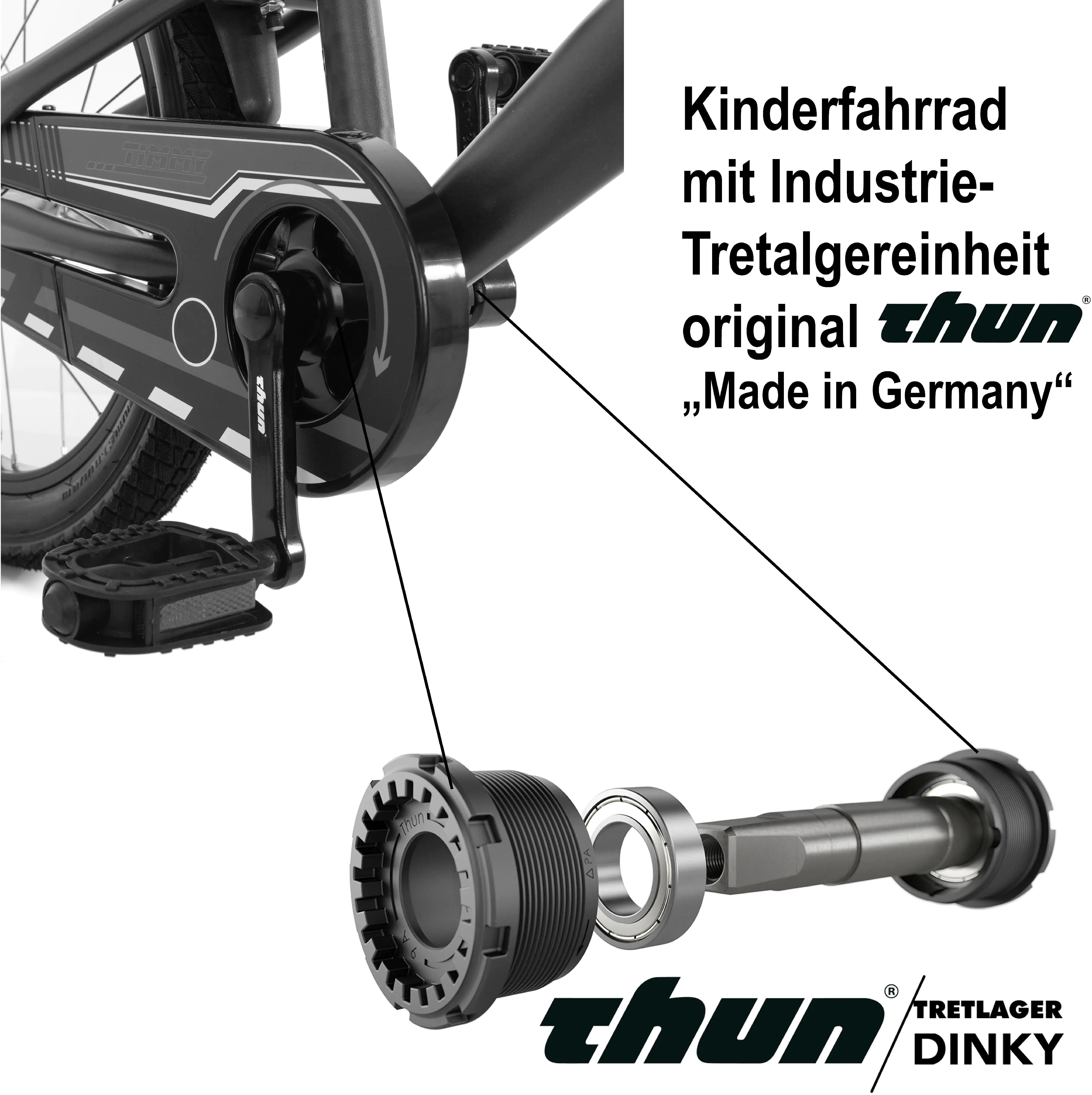 Bachtenkirch Kinderfahrrad Polizei 16 Zoll kristallweiß/blau/neon