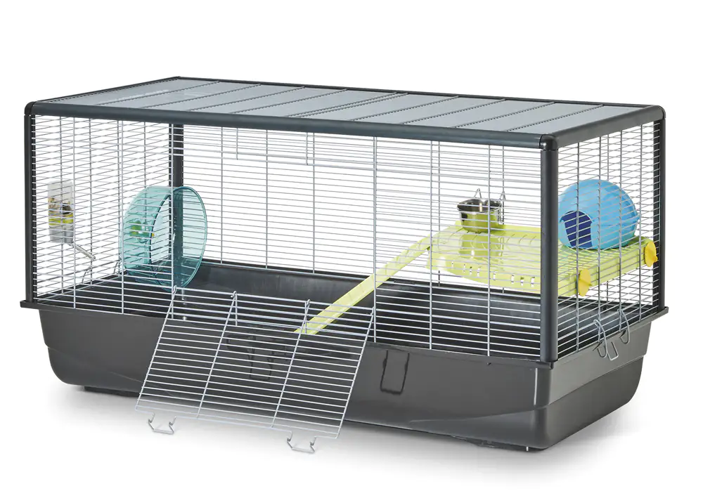 Nobby Hamsterkäfig Hamster Plazza 100 x 50 cm dunkelgrau