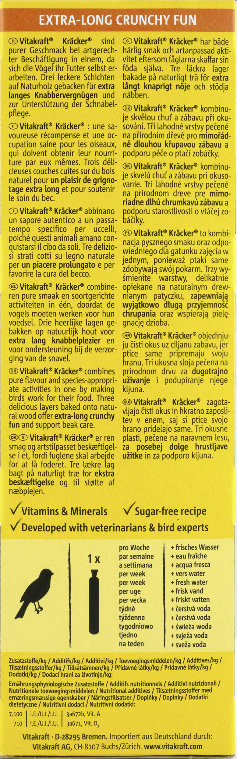 Vitakraft Kräcker® Honig & Sesam 2 Stück / 60 g Vitakraft Kräcker® Honig & Sesam 2 Stück / 60 g