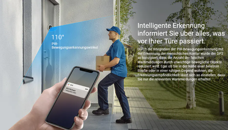 Ezviz Video-Türsprechanlage DP2 kabellos Ezviz Video-Türsprechanlage DP2 kabellos
