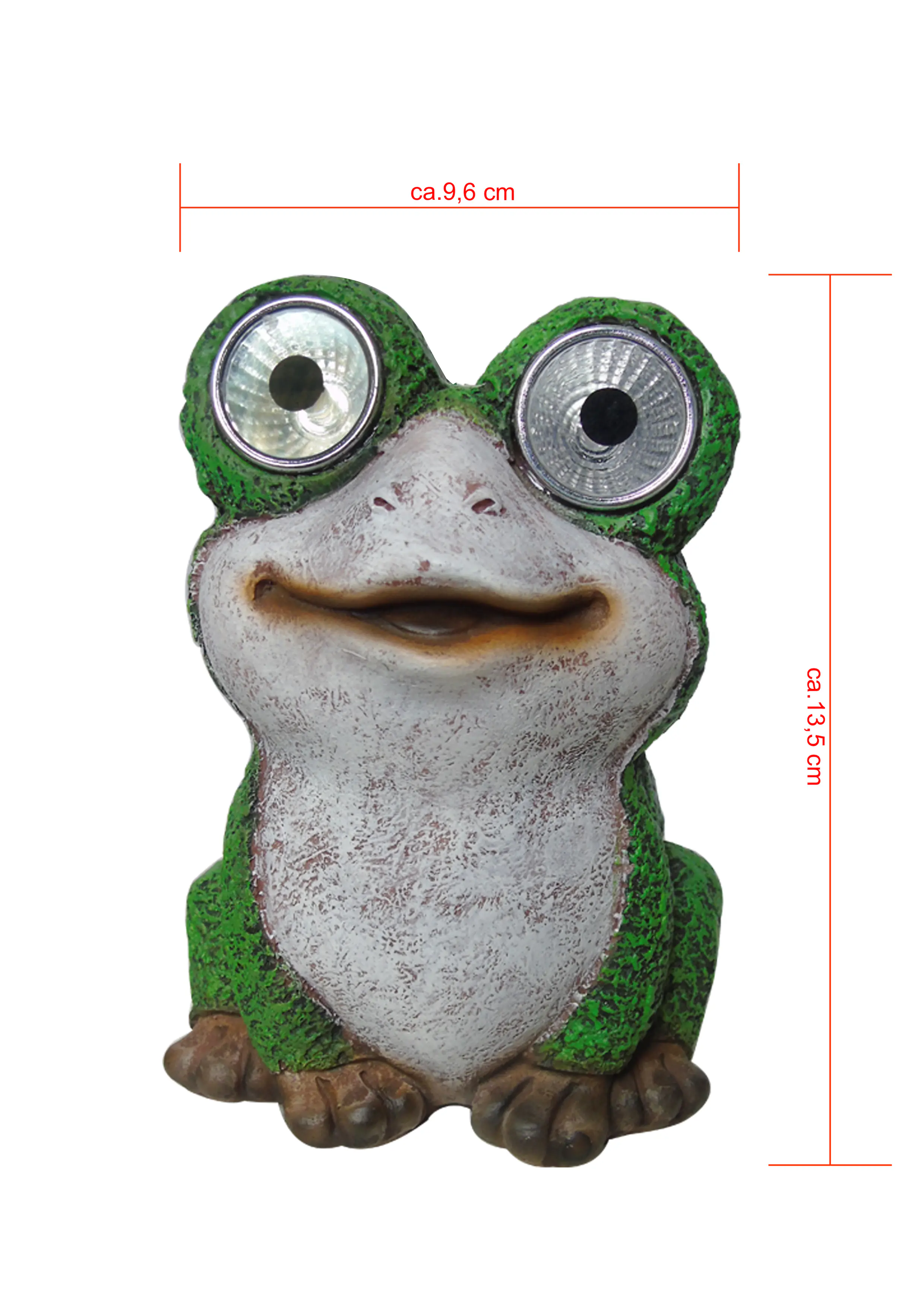 Dapo LED Solarleuchte Dekofigur Fröschlein warmweiß