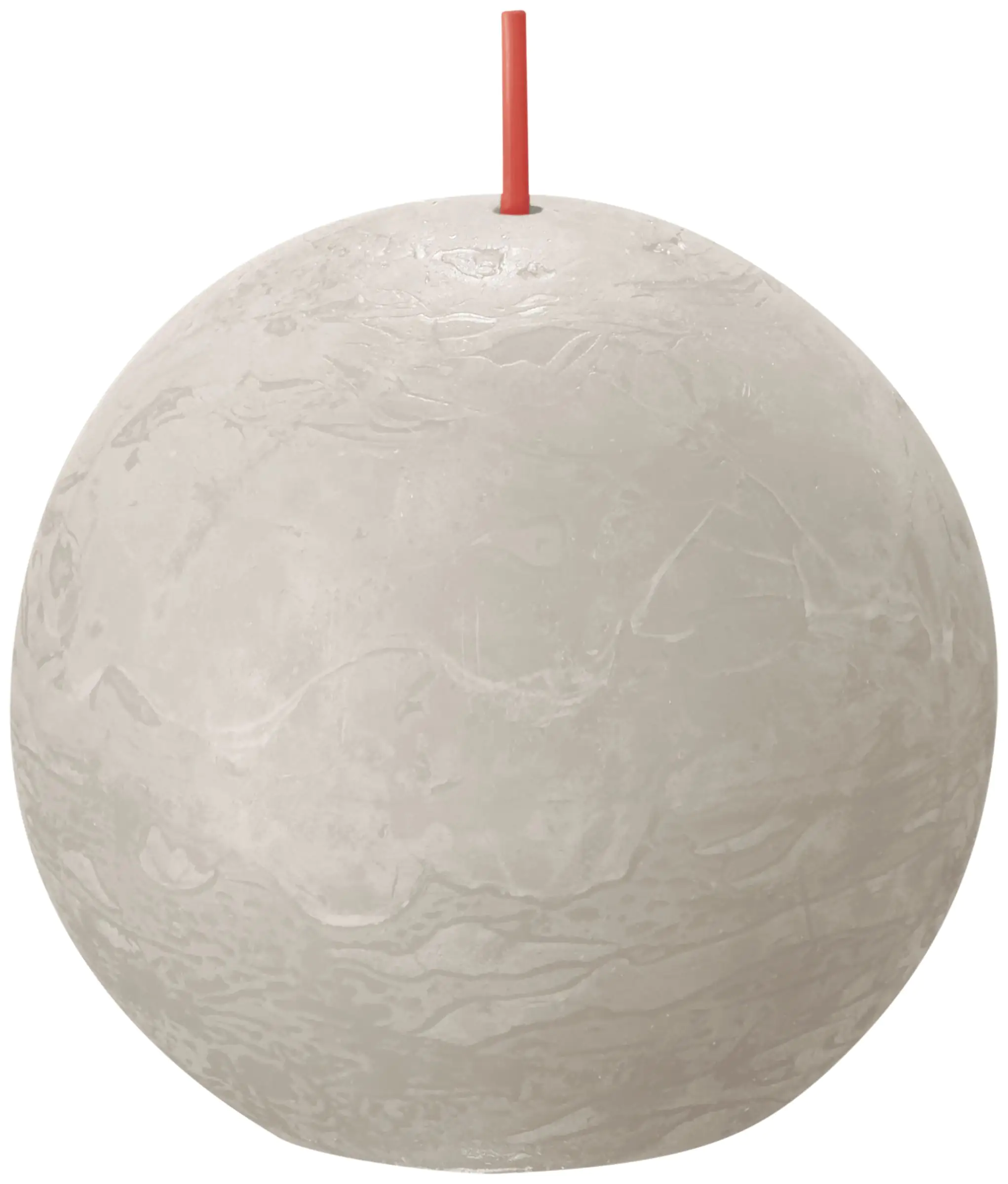 Bolsius Rustik Kugelkerze sandgrau, Ø 7,6 cm