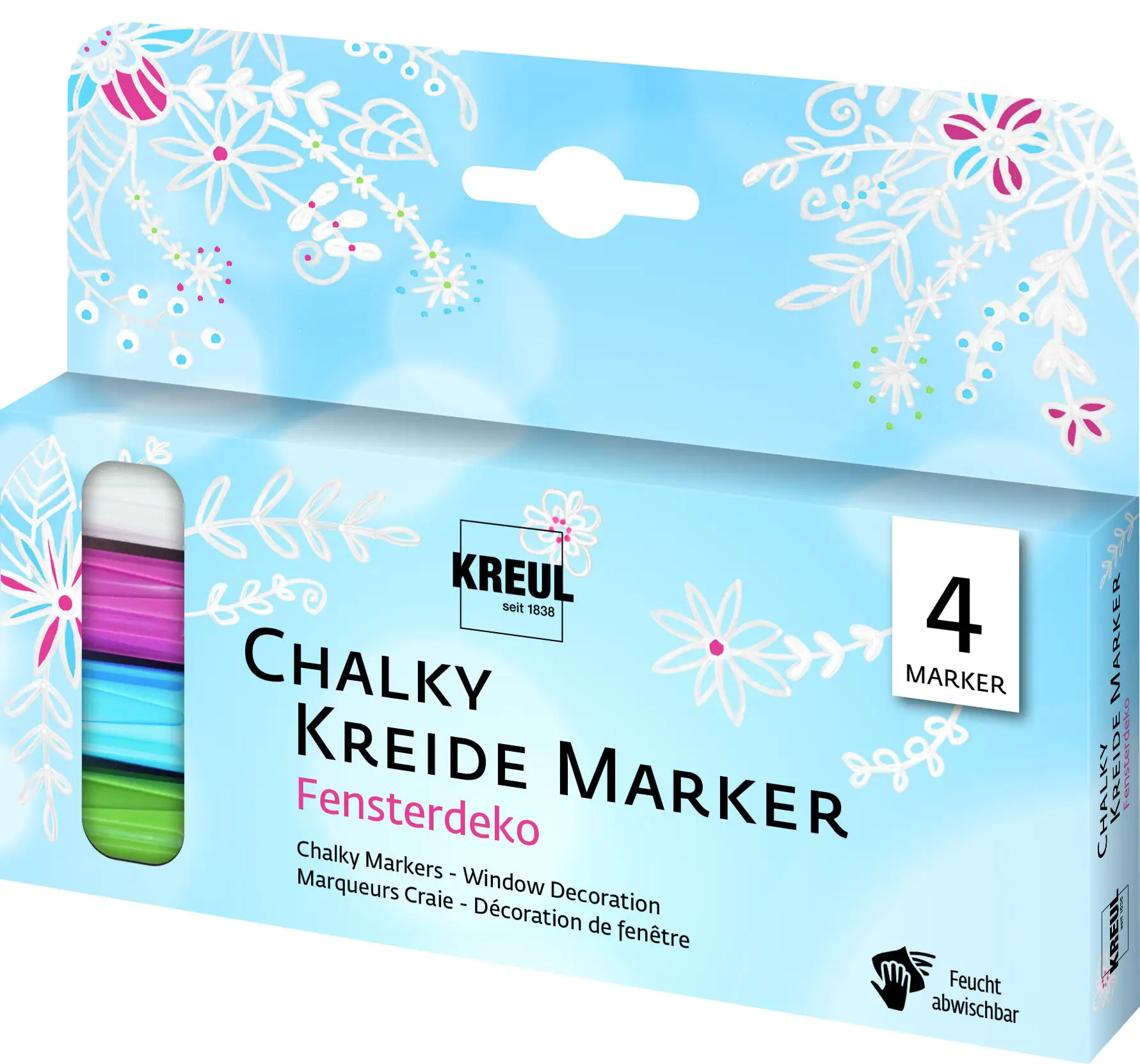 Kreul Chalky Kreidemarker 4er Set Fensterdeko