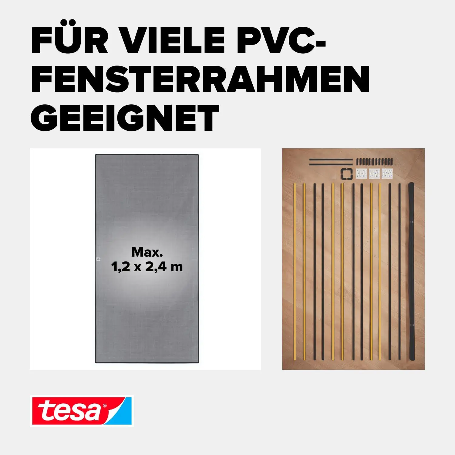 Tesa Insektenschutz Anklipsrahmen für Fenster 120 x 240 cm Tesa Insektenschutz Anklipsrahmen für Fenster 120 x 240 cm