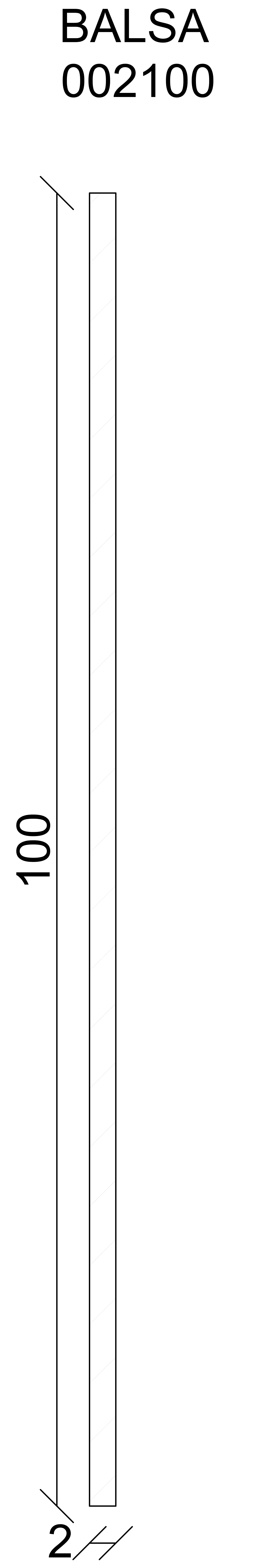 FN Neuhofer Balsa Brett 1000 x 2 x 100 mm