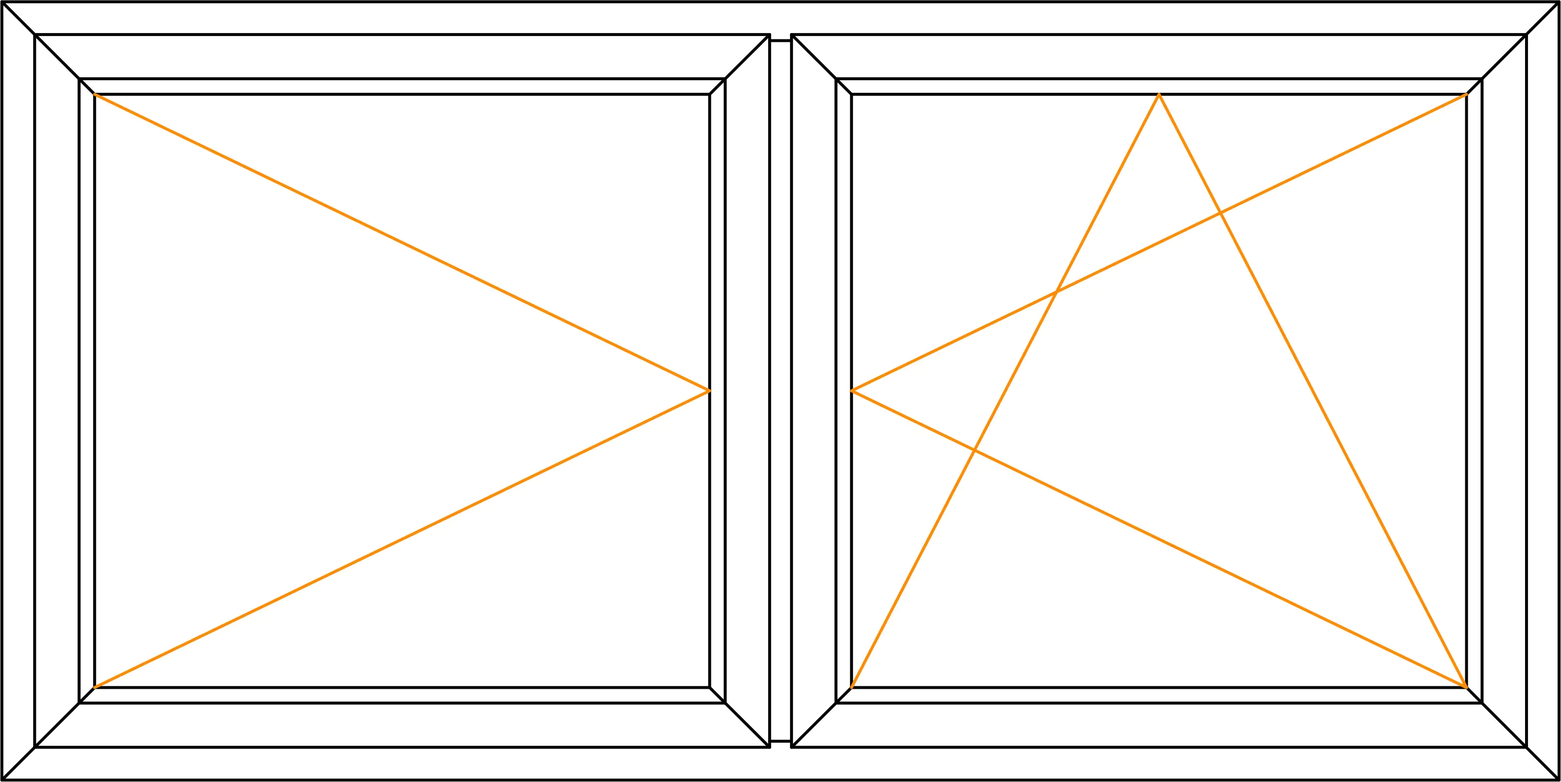 Meeth Kunststofffenster 150 x 60 cm 2-flg. Dreh/Dreh-Kipp Stulppfosten weiß