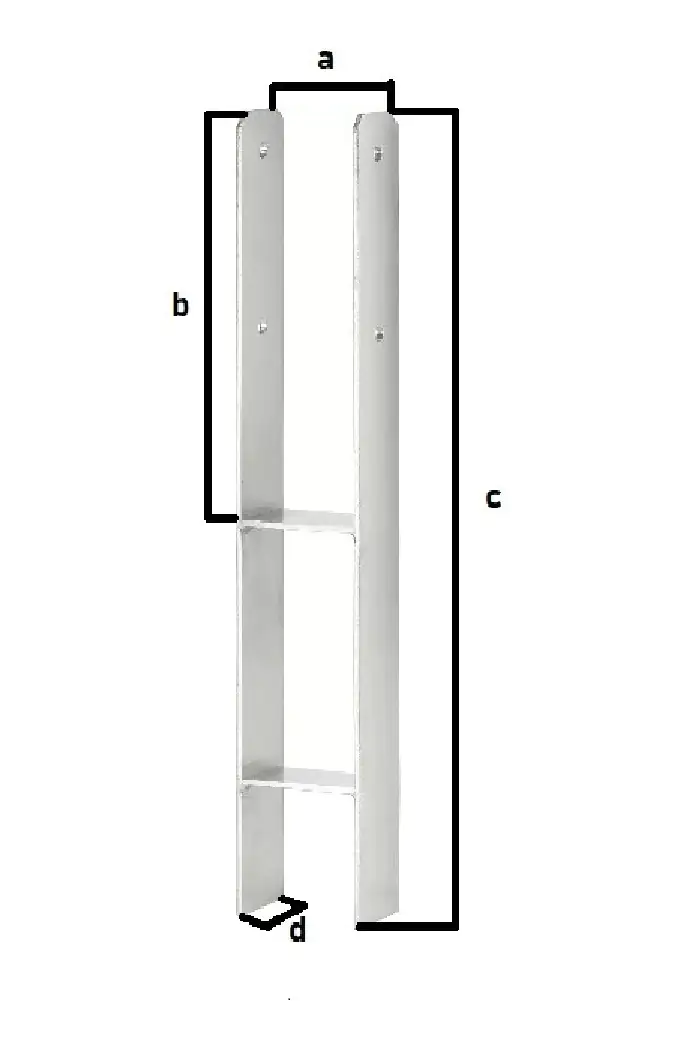 TrendLine H-Pfostenanker 60 x 10,1 x 6 cm