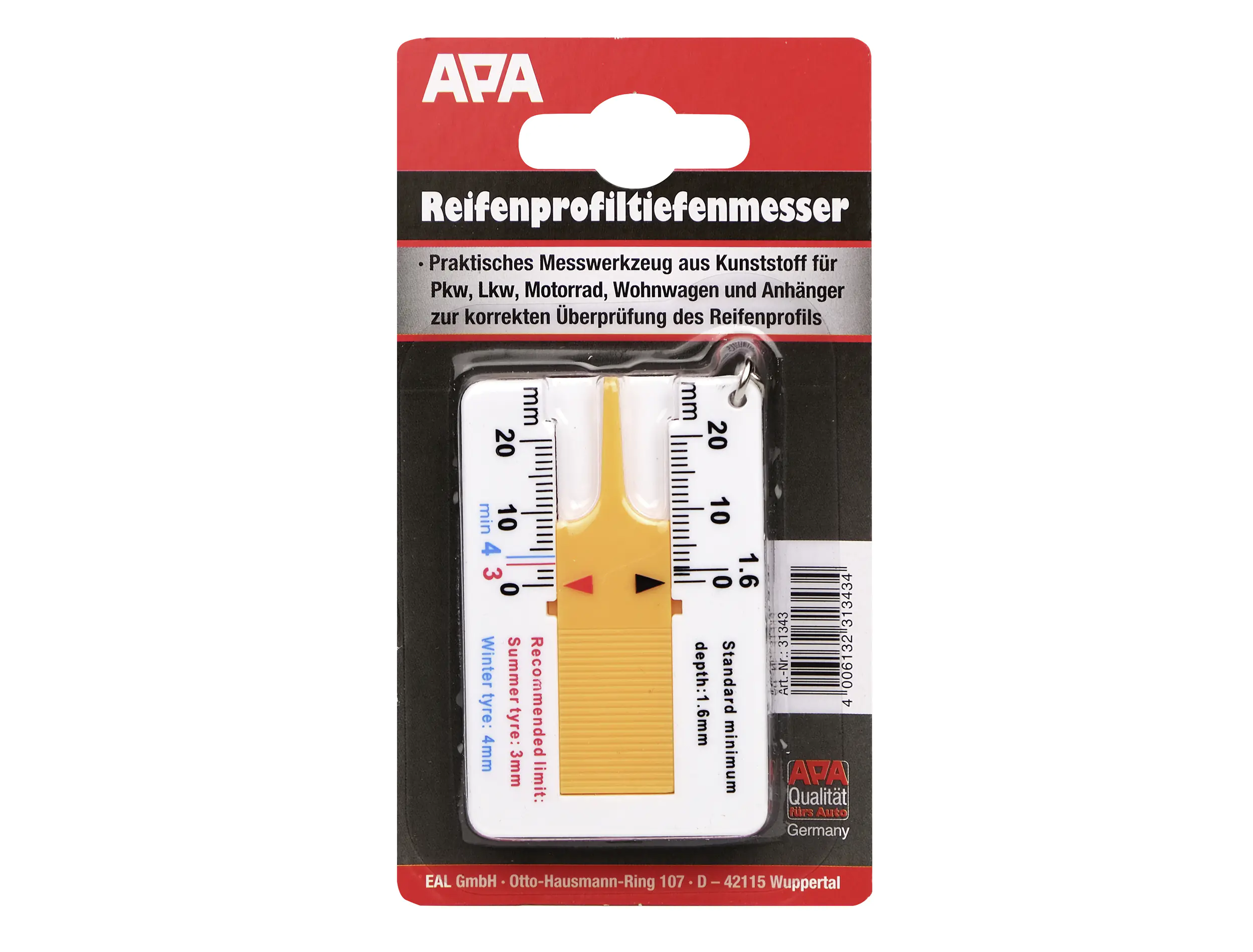 APA Reifenprofiltiefenmesser 0-20 mm