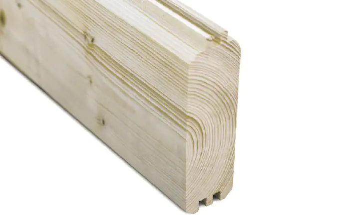 SKAN HOLZ Freizeithaus Basel 2 420 x 380 cm natur mit Fußboden