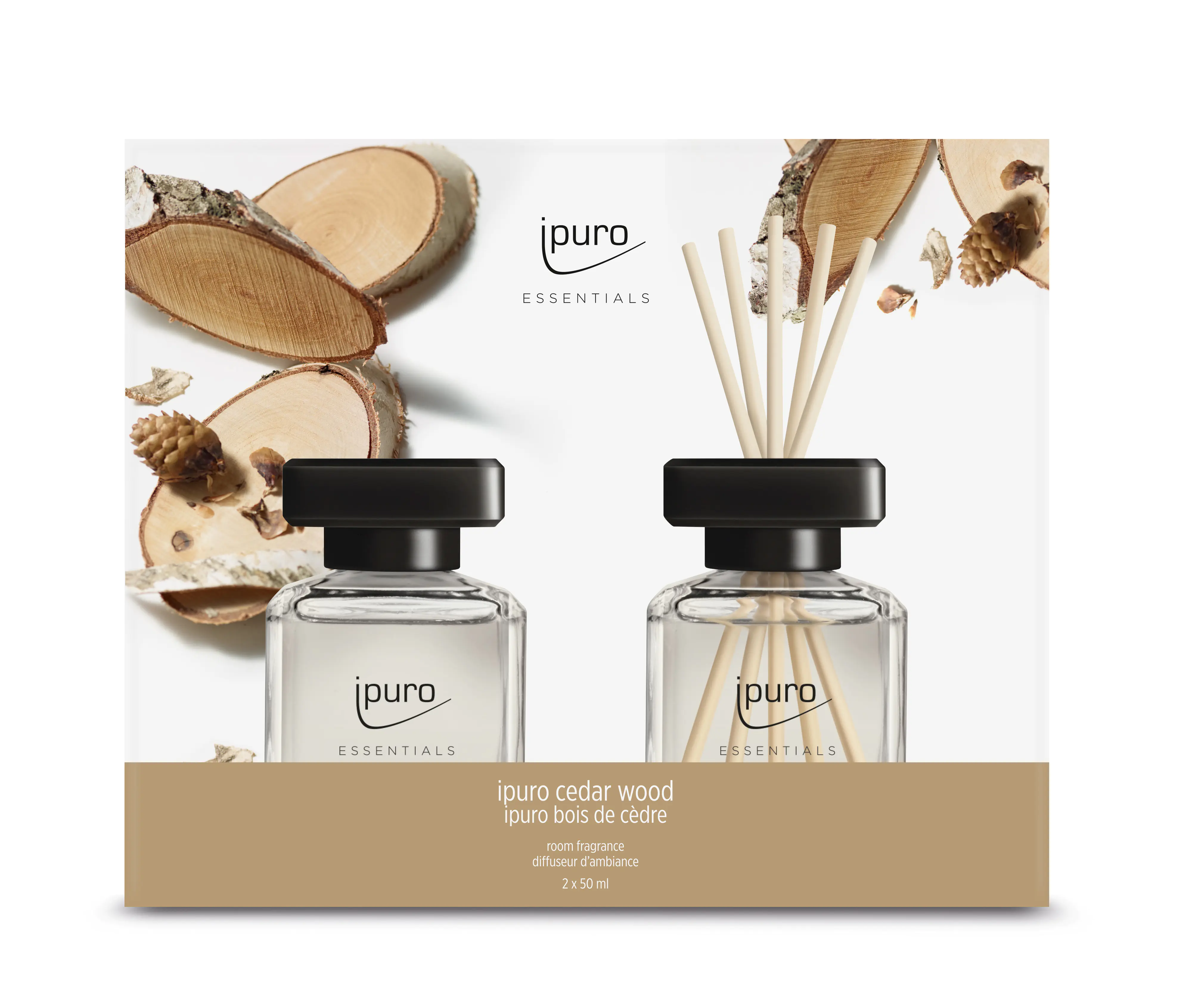 ipuro Essentials Raumduft cedar wood 2 x 50 ml