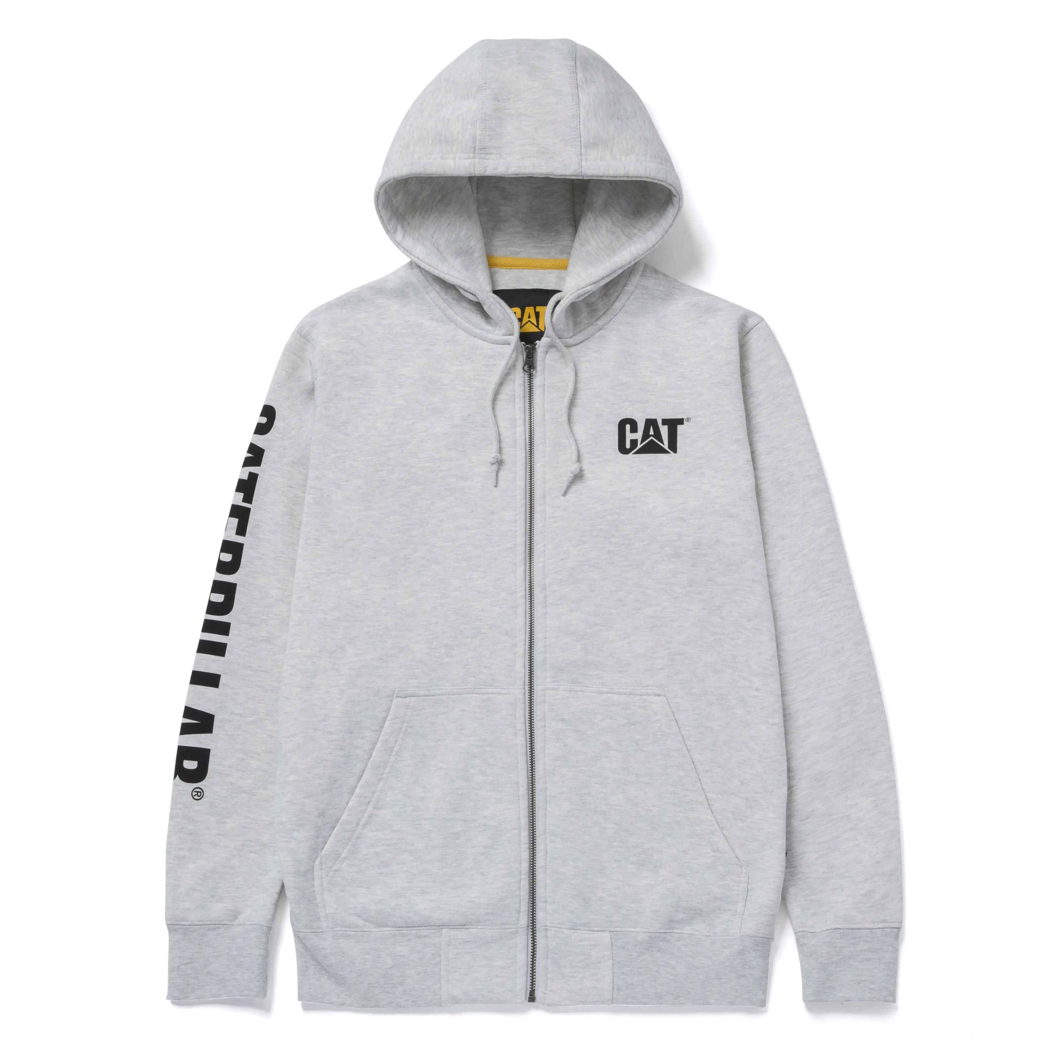 CAT Zip Hoodie Banner Größe M grau