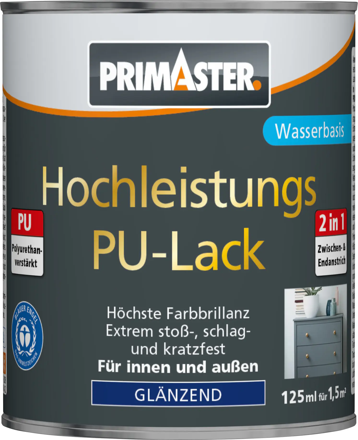Primaster PU-Lack RAL 9010 125 ml weiß glänzend