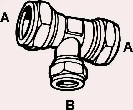 Cornat Klemmring T-Stück Ø 22 mm / Ø 18 mm / Ø 22 mm