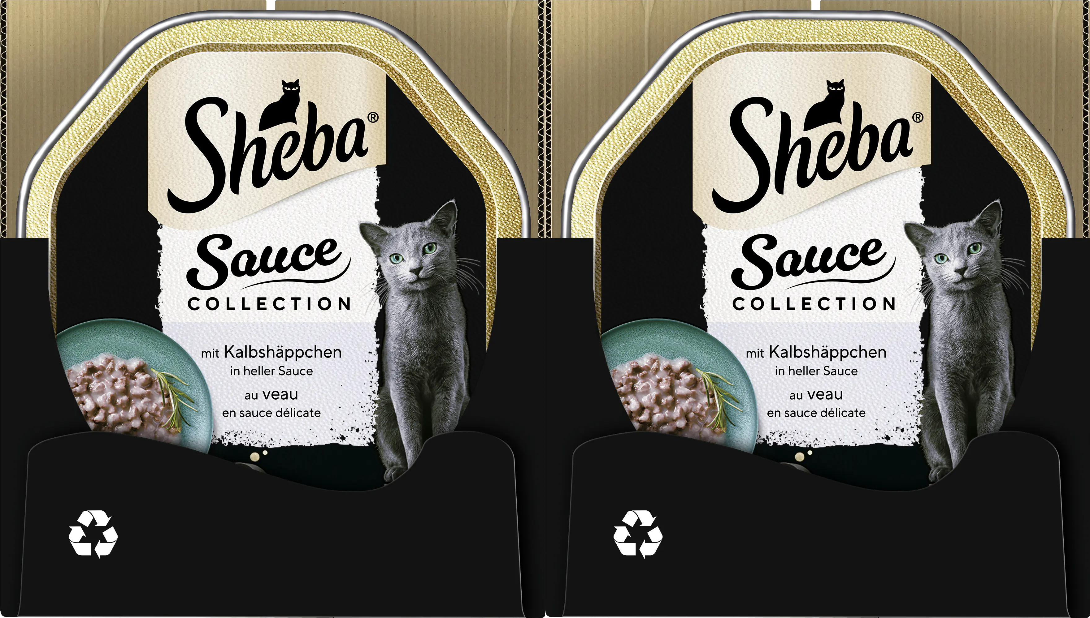 Sheba Sauce Collection mit Kalbshäppchen in heller Sauce 85 g Sheba Sauce Collection mit Kalbshäppchen in heller Sauce 85 g