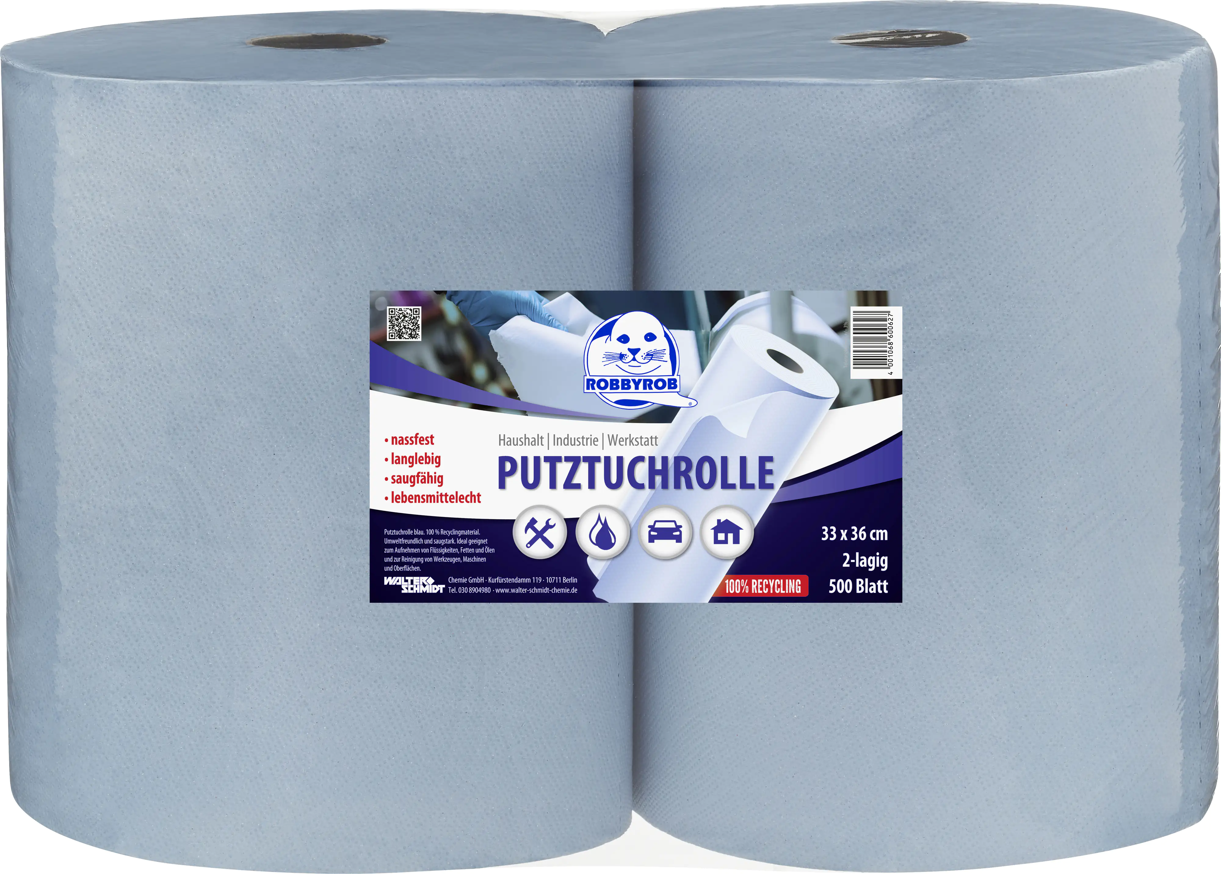 Putztuchrollen 2x500 Blatt 2-lagig Putztuchrollen 2x500 Blatt 2-lagig