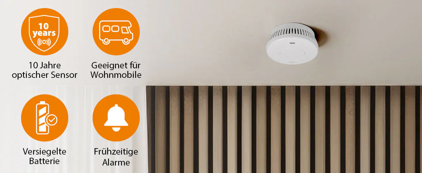 Smartware Rauchmelder FSM-12001 weiß 10 Jahres Batterie