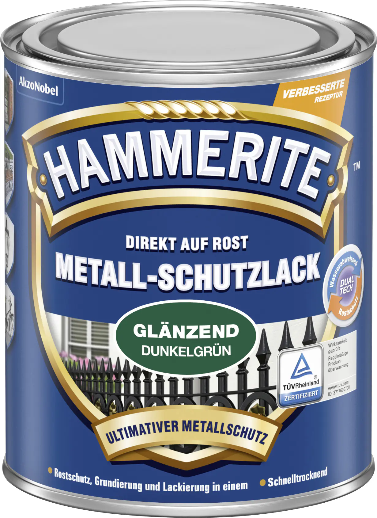 Hammerite Metall-Schutzlack 750 ml dunkelgrün glänzend Hammerite Metall-Schutzlack 750 ml dunkelgrün glänzend
