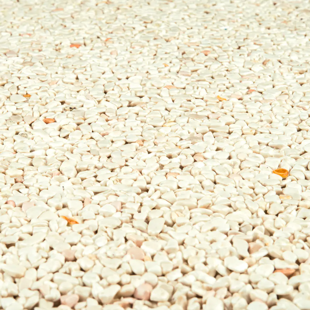 RAVELLO Steinteppich Wand Indoor/Outdoor Körnung Fein Farbe beige 16,5 kg Set