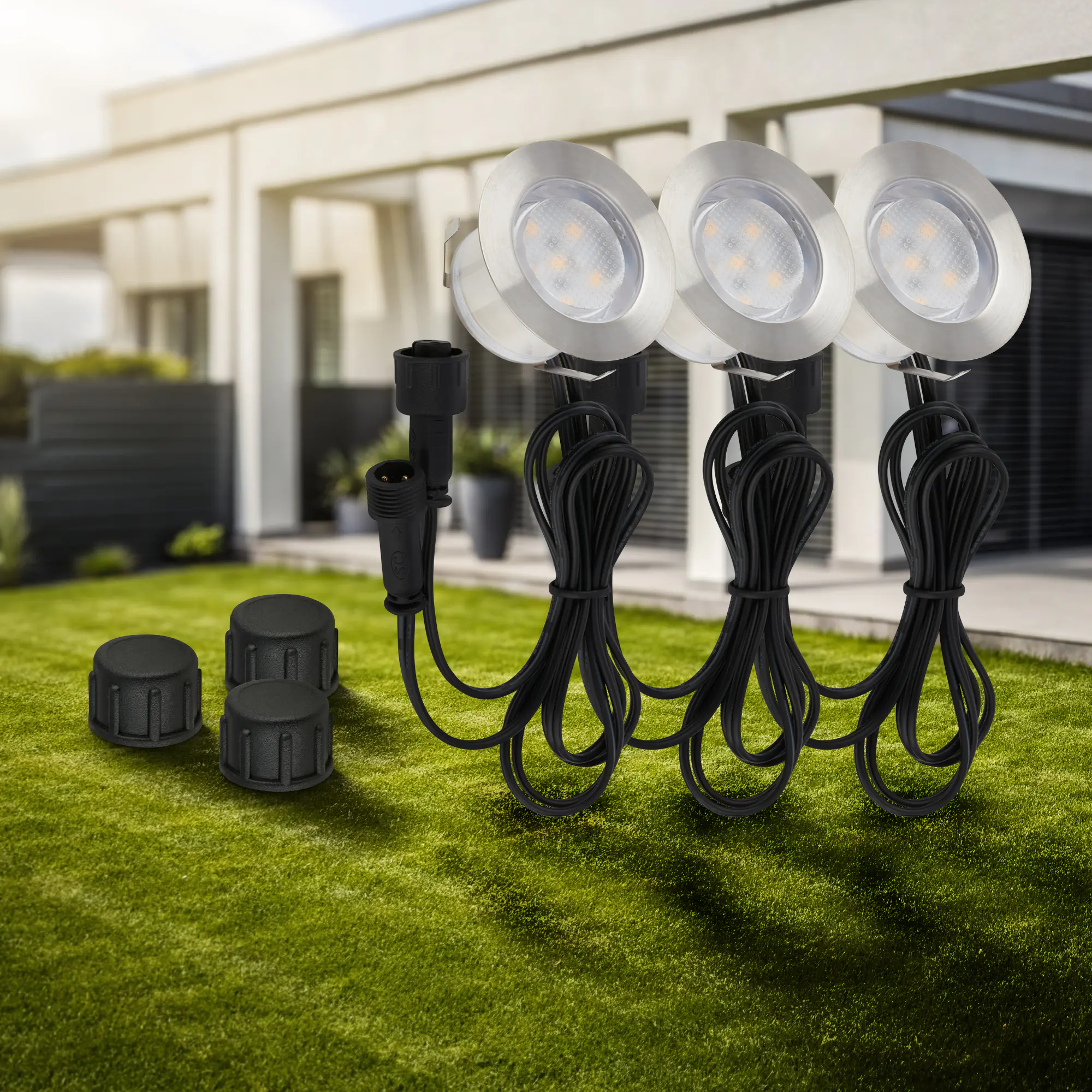 Briloner LED Außen-Bodenstrahler Padouk Connect to Shine 3er Ergänzungsset 10W warmweiß Briloner LED Außen-Bodenstrahler Padouk Connect to Shine 3er Ergänzungsset 10W warmweiß