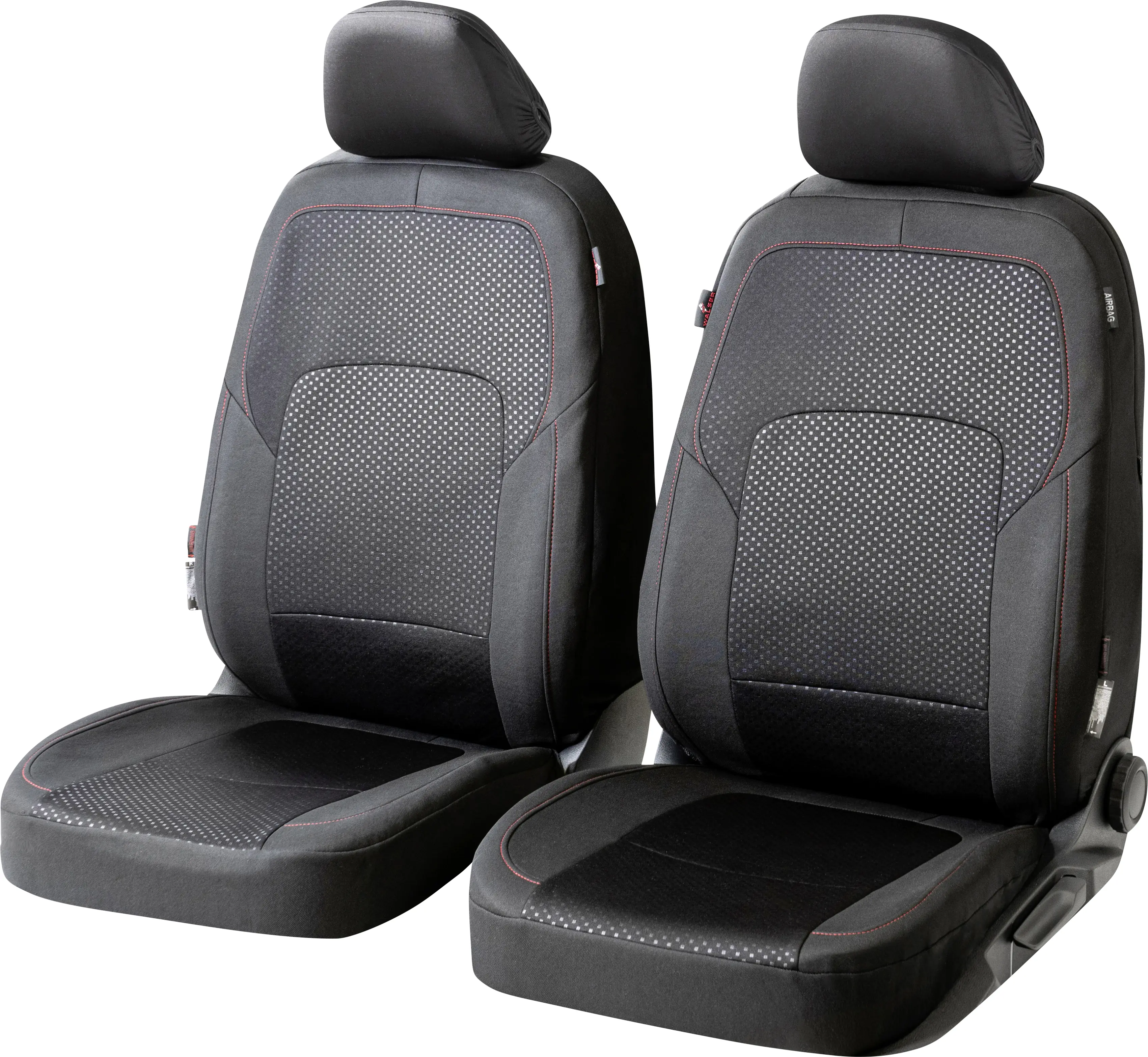 Walser Autositzbezug Dacia Logan Vordersitze Collection Premium schwarz-rot