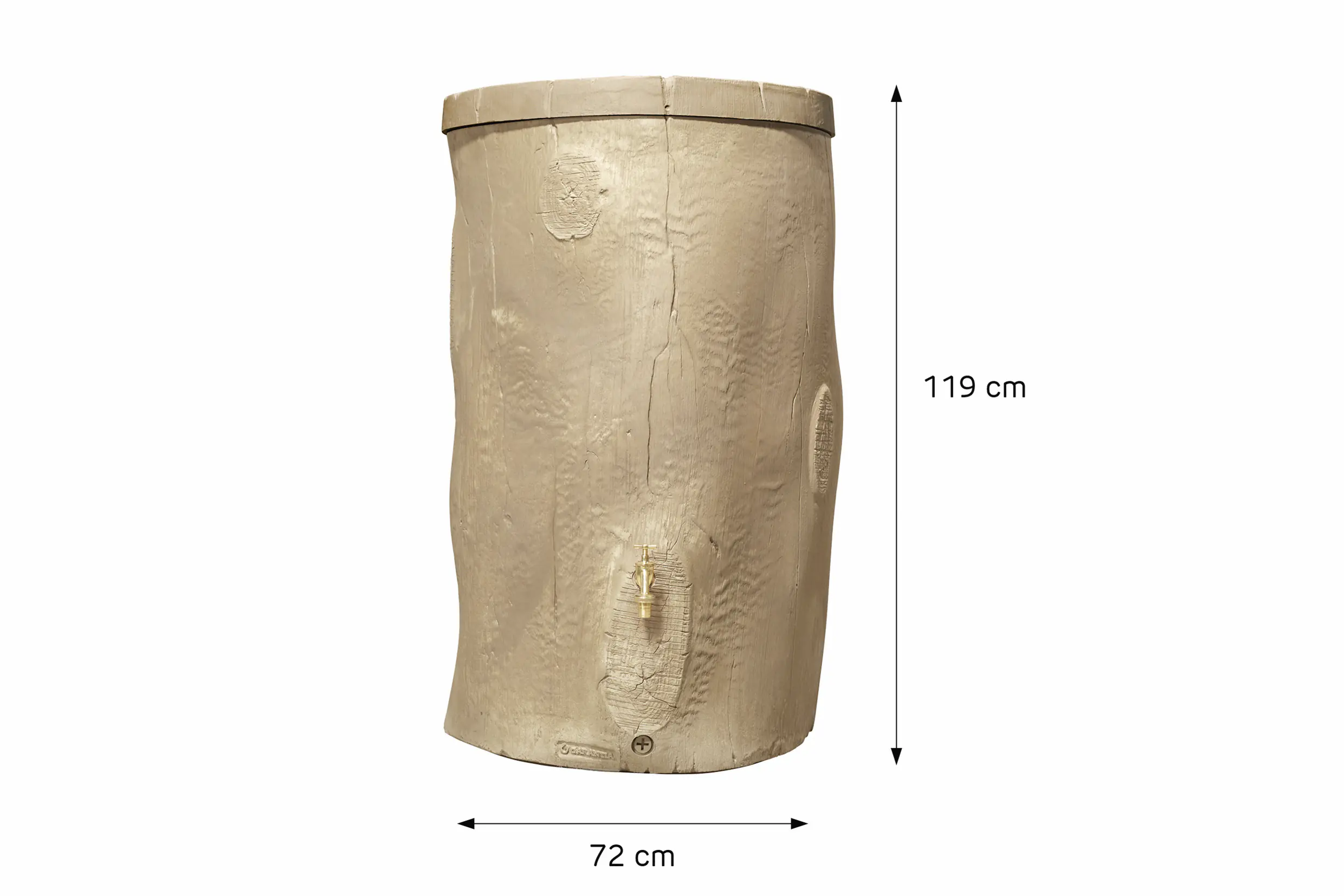 Garantia Regenspeicher Woodstock Baumstamm rund 400 L