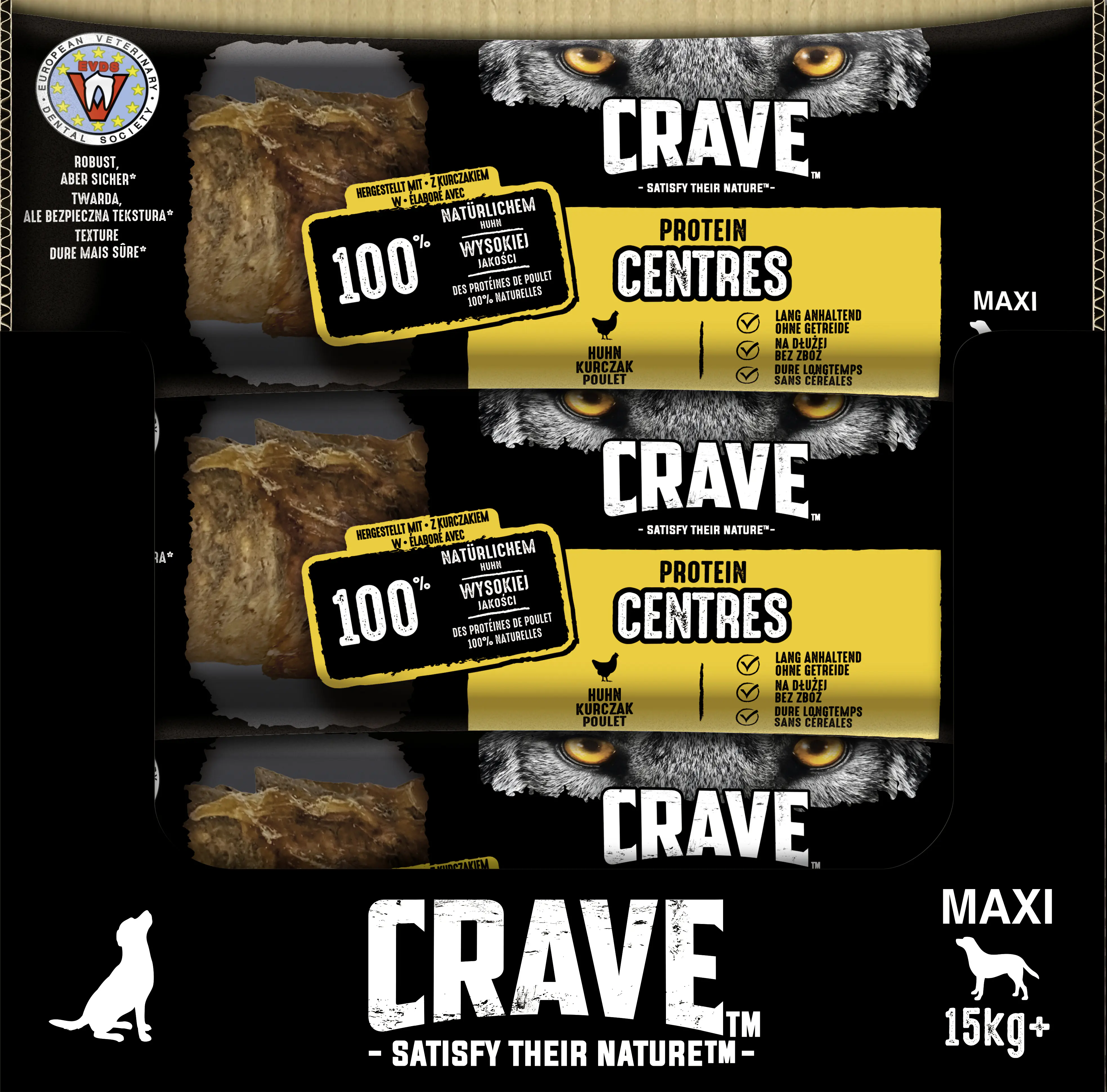 Crave Protein Centres Hundeleckerli Maxi 72 g Huhn