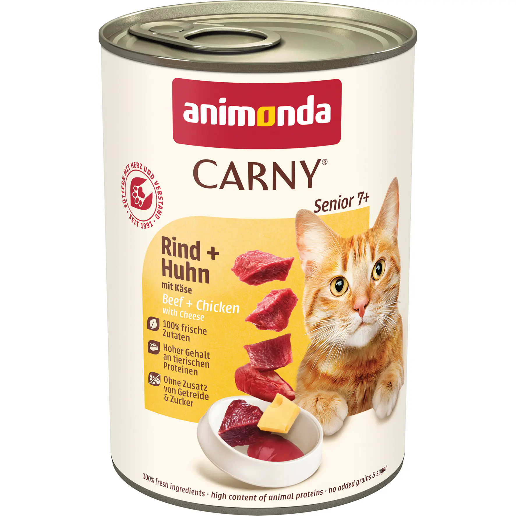 Animonda Carny Senior Katzennassfutter getreidefrei 400 g Rind, Huhn & Käse