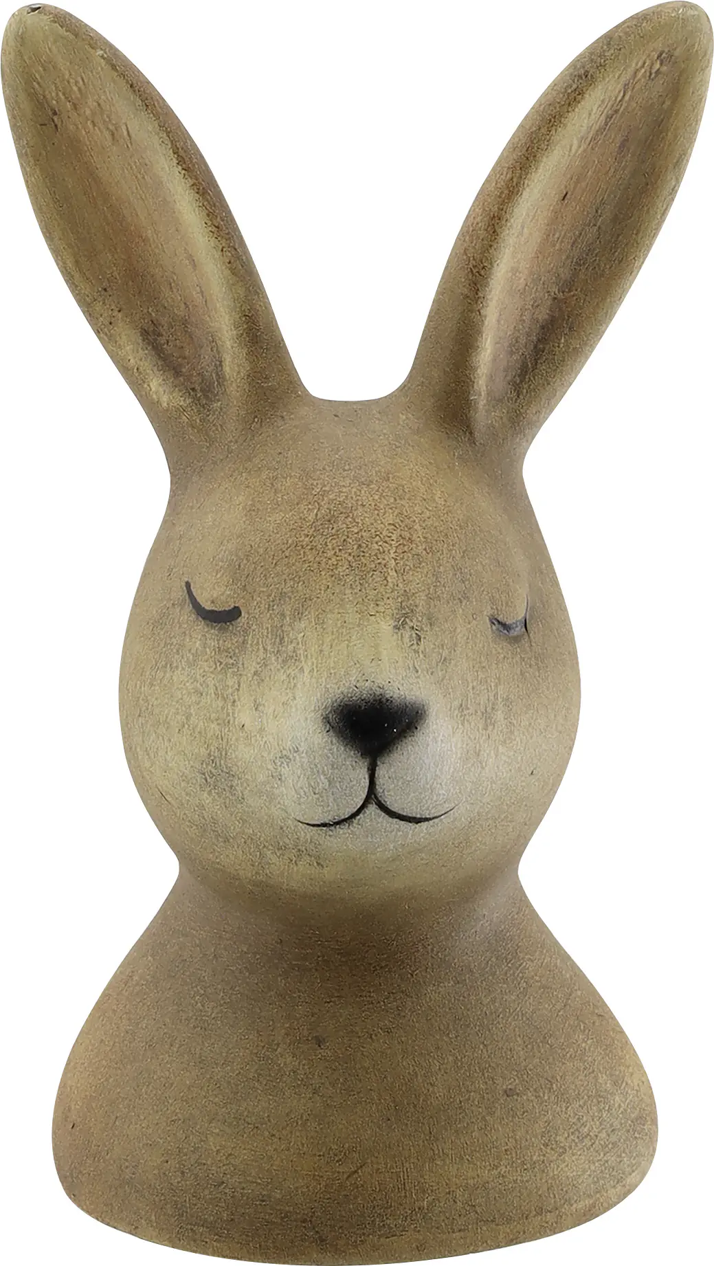 Osterdeko Hasenkopf Keramik 11,5 cm braun