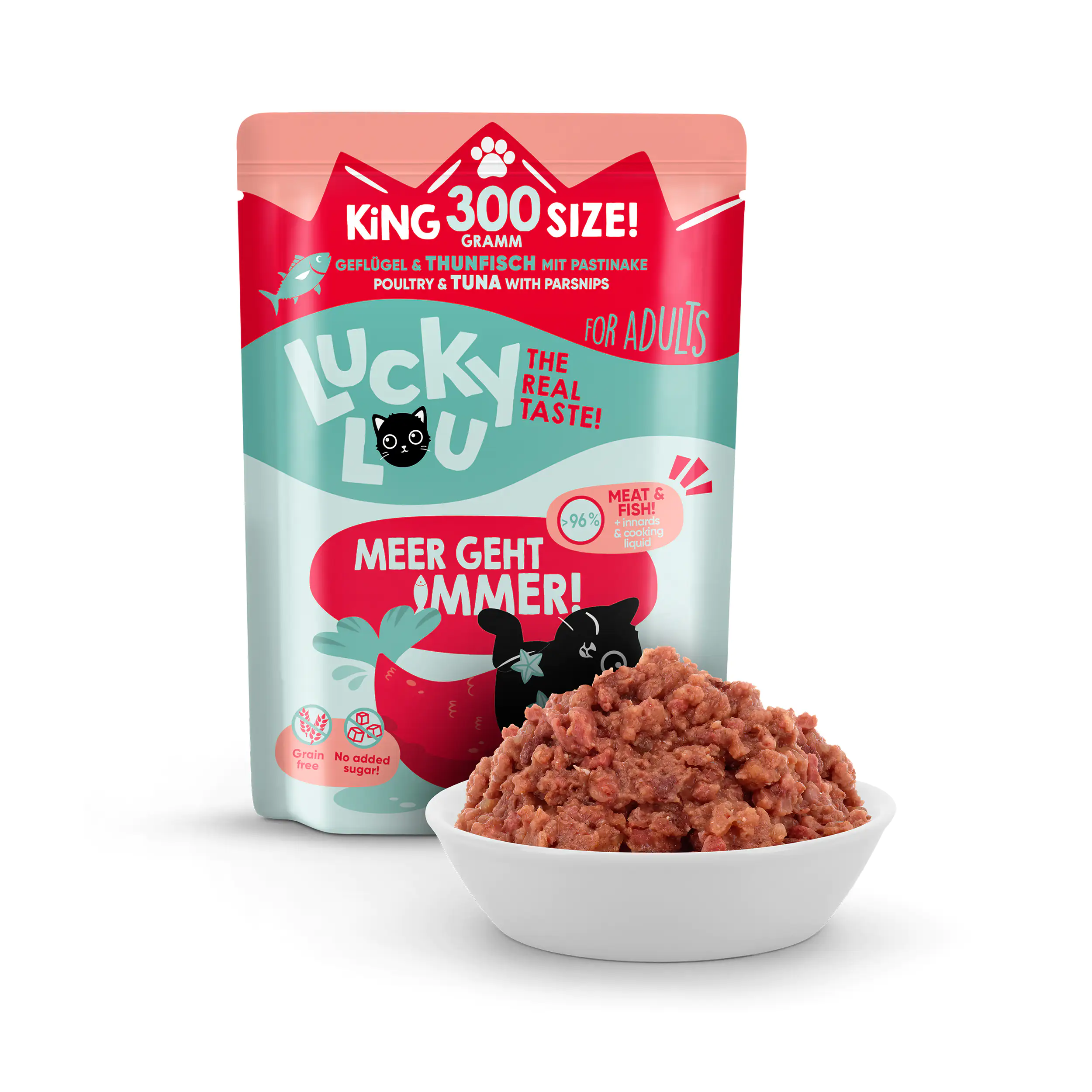 Lucky Lou Katzenfutter Geflügel und Thunfisch 300 g