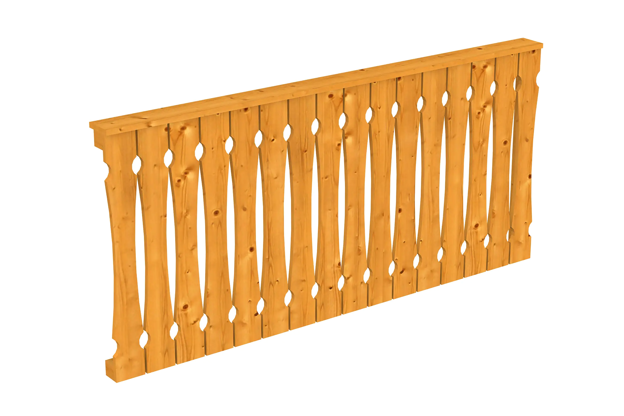 SKAN HOLZ Brüstung Balkonschalung 205 x 96 cm Fichte