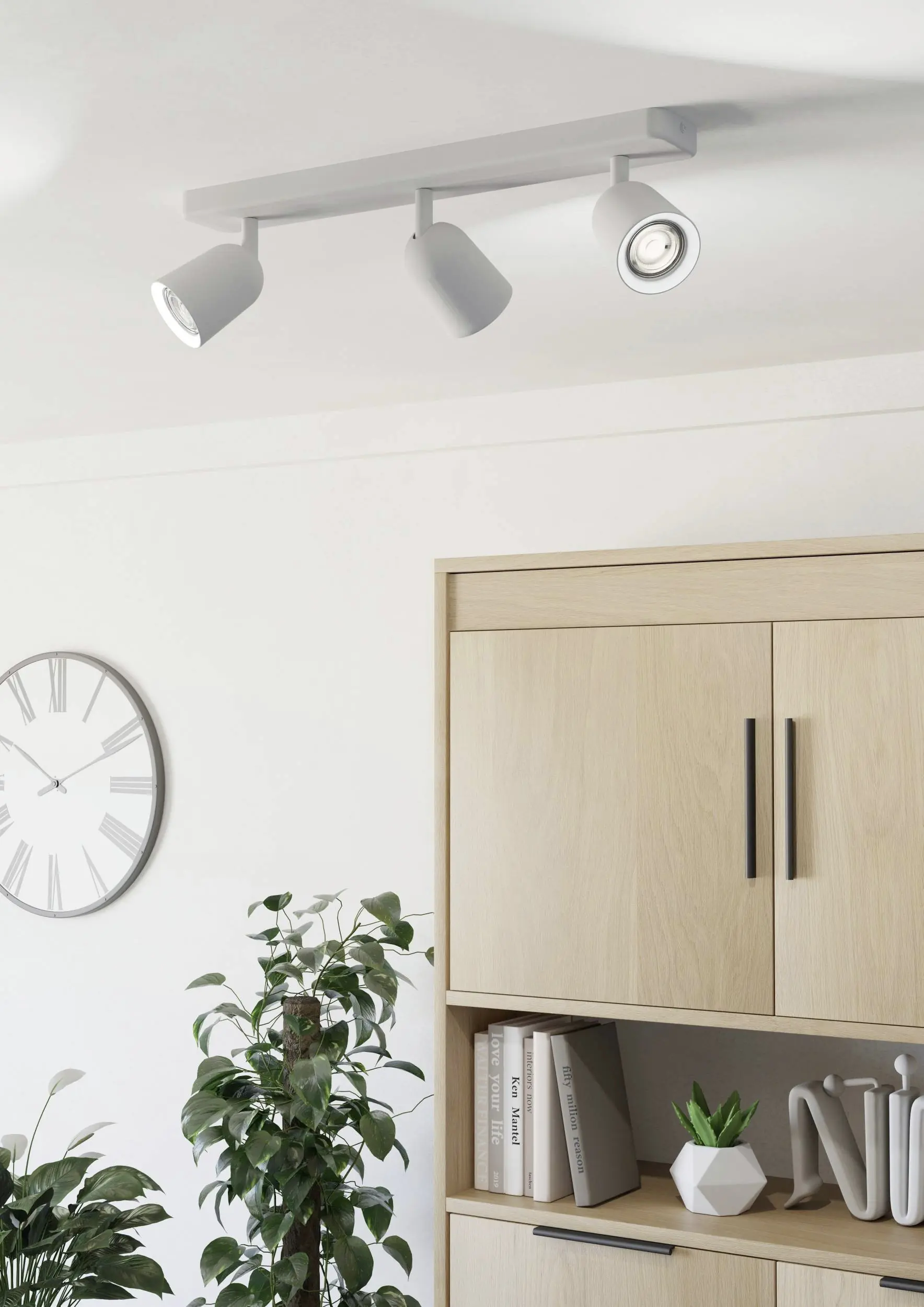 Eglo Leuchten 3er Spot Camaldoli weiß 52 x 12 cm