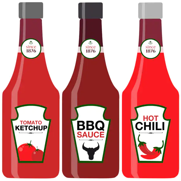 Braun & Company Servietten Motiv Ketchup 33 x 33 cm - 20er Pack